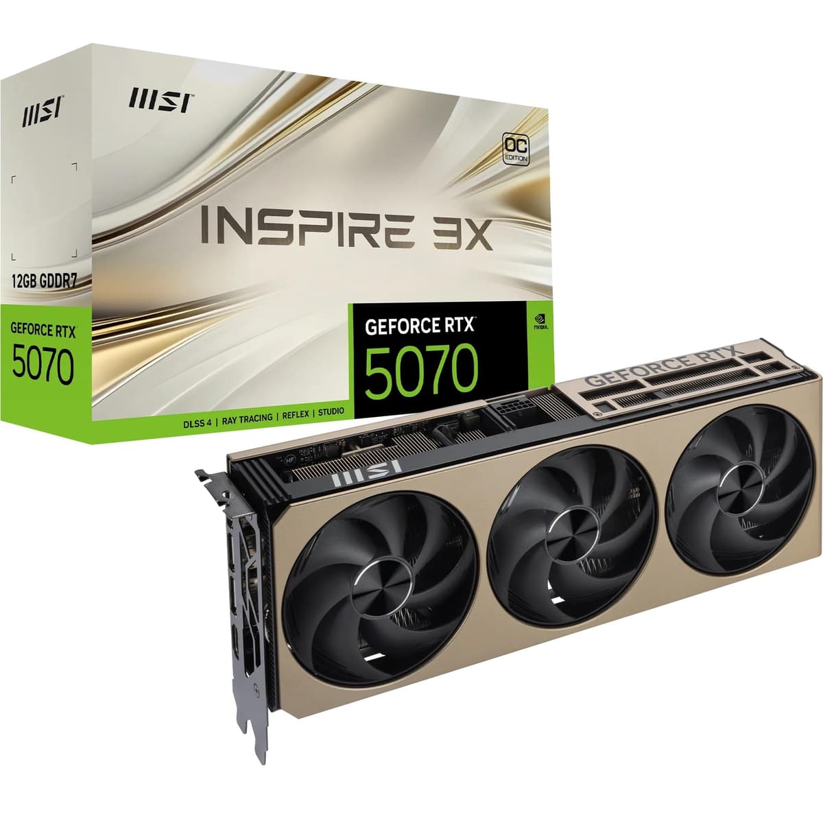 MSI GeForce RTX 5070 12G Inspire 3X OC - 12GB GDDR7 PCIe 5.0 (V532-006R)