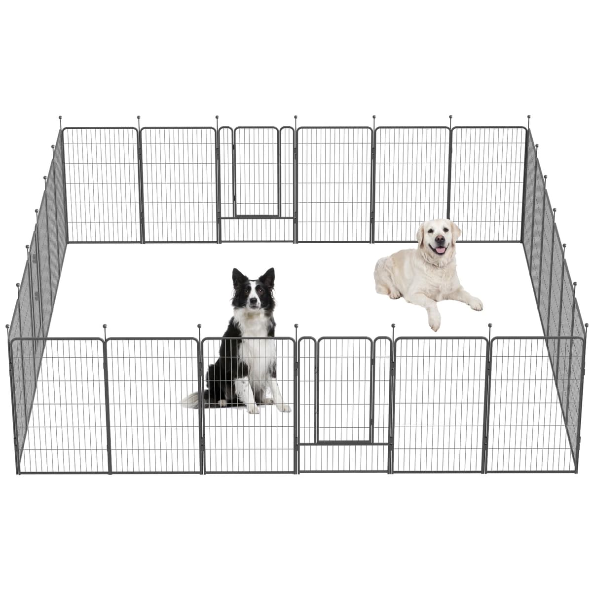 GDKASRNY Corralito para Perros, Altura de 32/40/45 Pulgadas en Acero Resistente, Plegable, Antioxidante Dog Playpens
