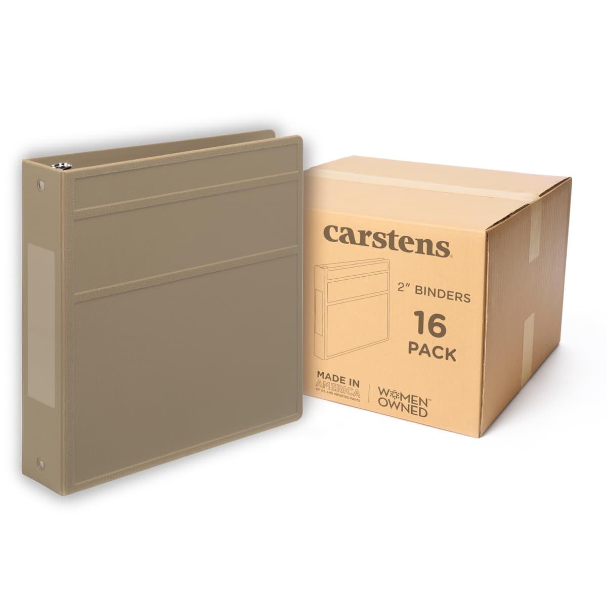 Carstens Archivador 3 Anillas 2" Heavy Duty - Arena (Case de 16) 5825-3RCS