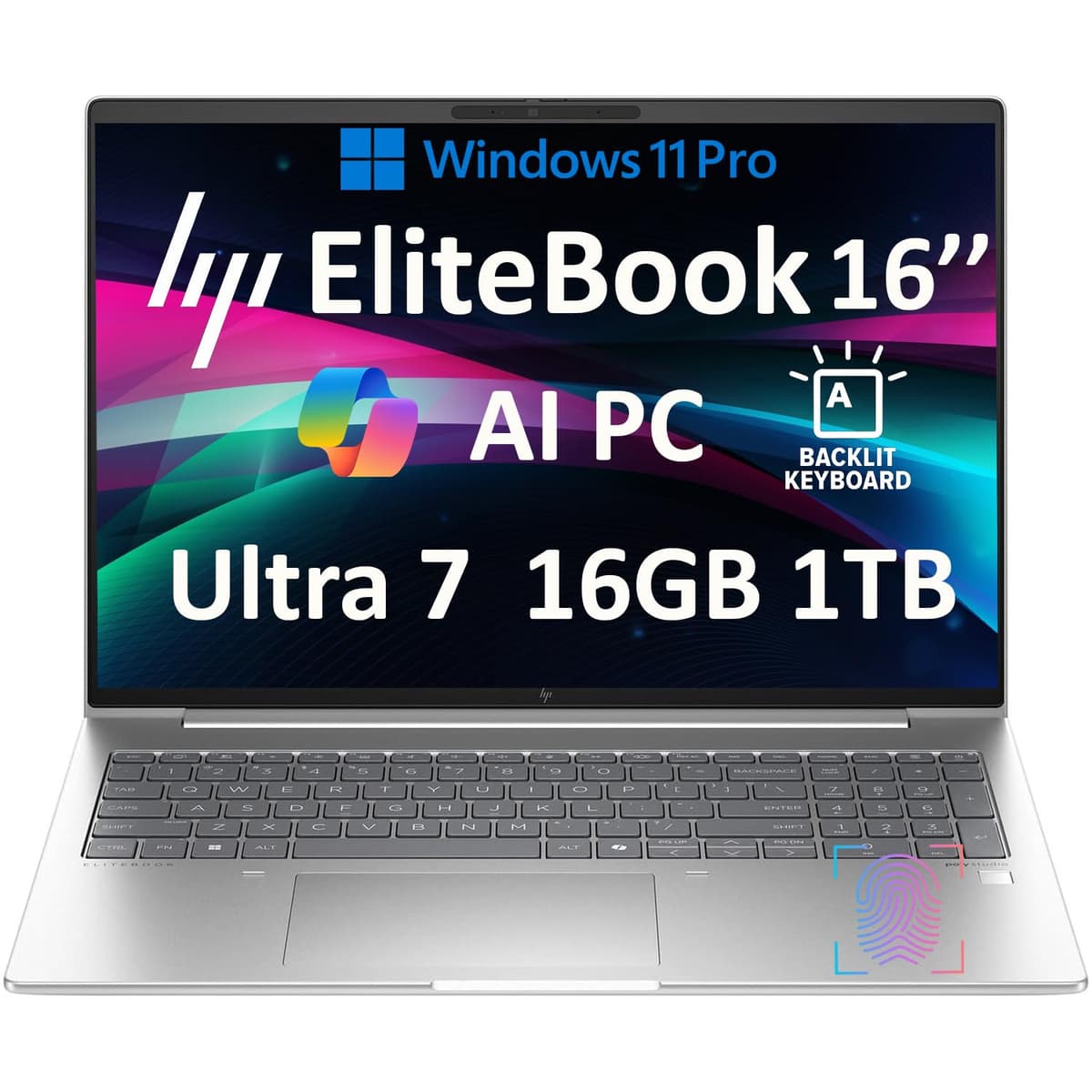HP EliteBook 660 G11 16" WUXGA, Intel Core Ultra 7 165U, 32GB DDR5, SSD 2TB, Wi-Fi 6E, cámara IR 5MP, lector de huellas, teclado retroiluminado, Thunderbolt 4, carga rápida, HDMI, Windows 11 Pro