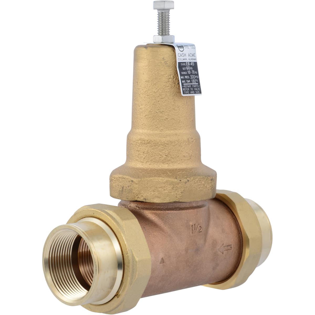 Cash Acme EB45 Regulador de Presión PVA41M-DUTH-60 - Unión Doble 1-1/2" NPT Fem, 60 PSI