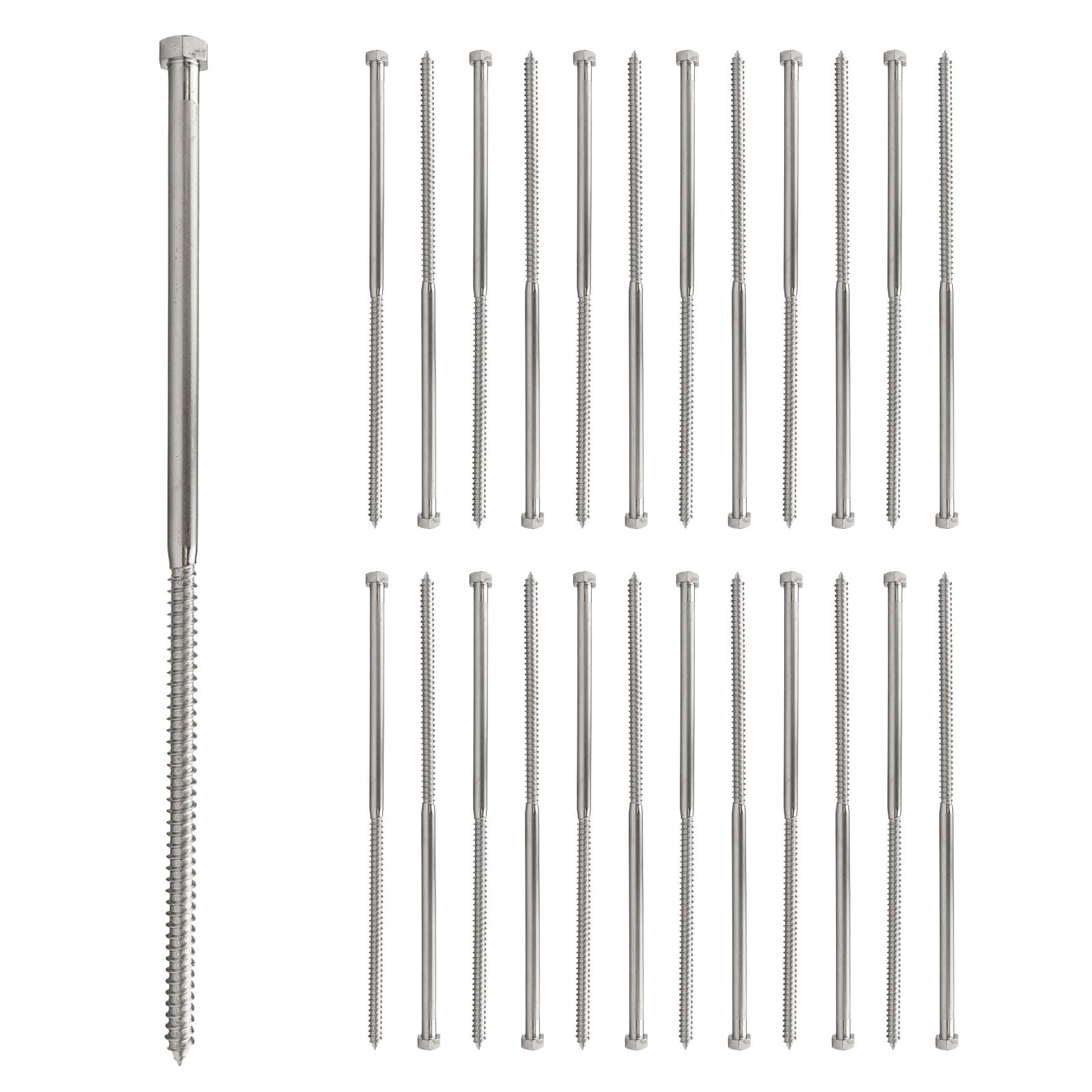 Conquest Lag Bolt 3/8" x 12" Hex Head, 316 Stainless Steel, 25 pack LB6SS-38X12-25PK