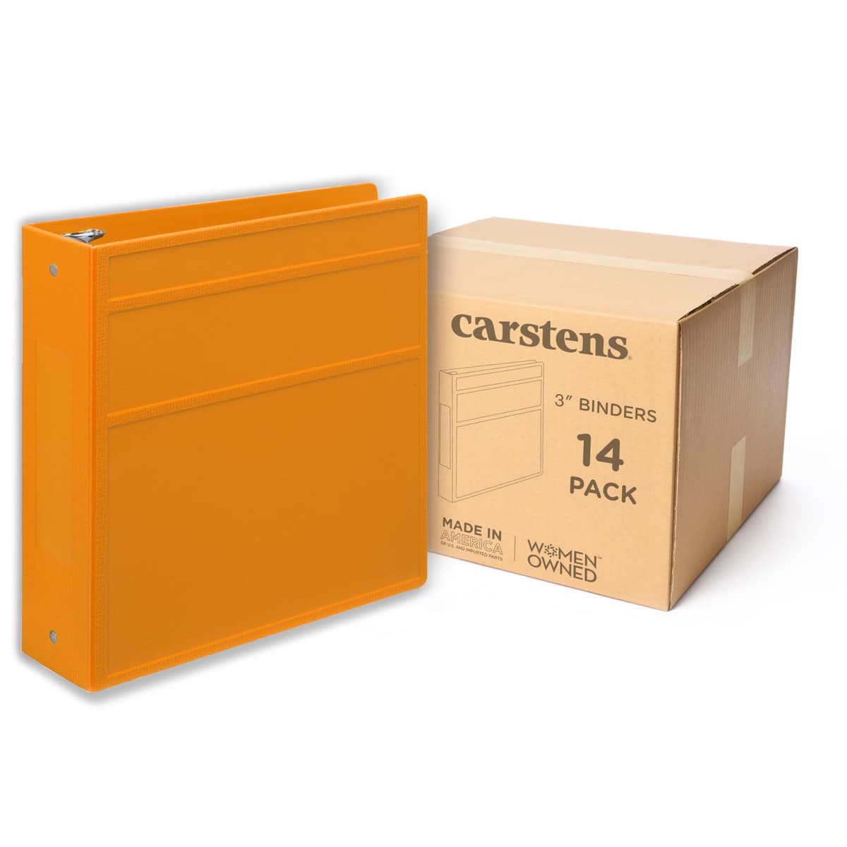 Carstens Carpeta de 3 pulgadas para anillas (apertura lateral) - Mango, sin bolsillos 1736-00-3RCS