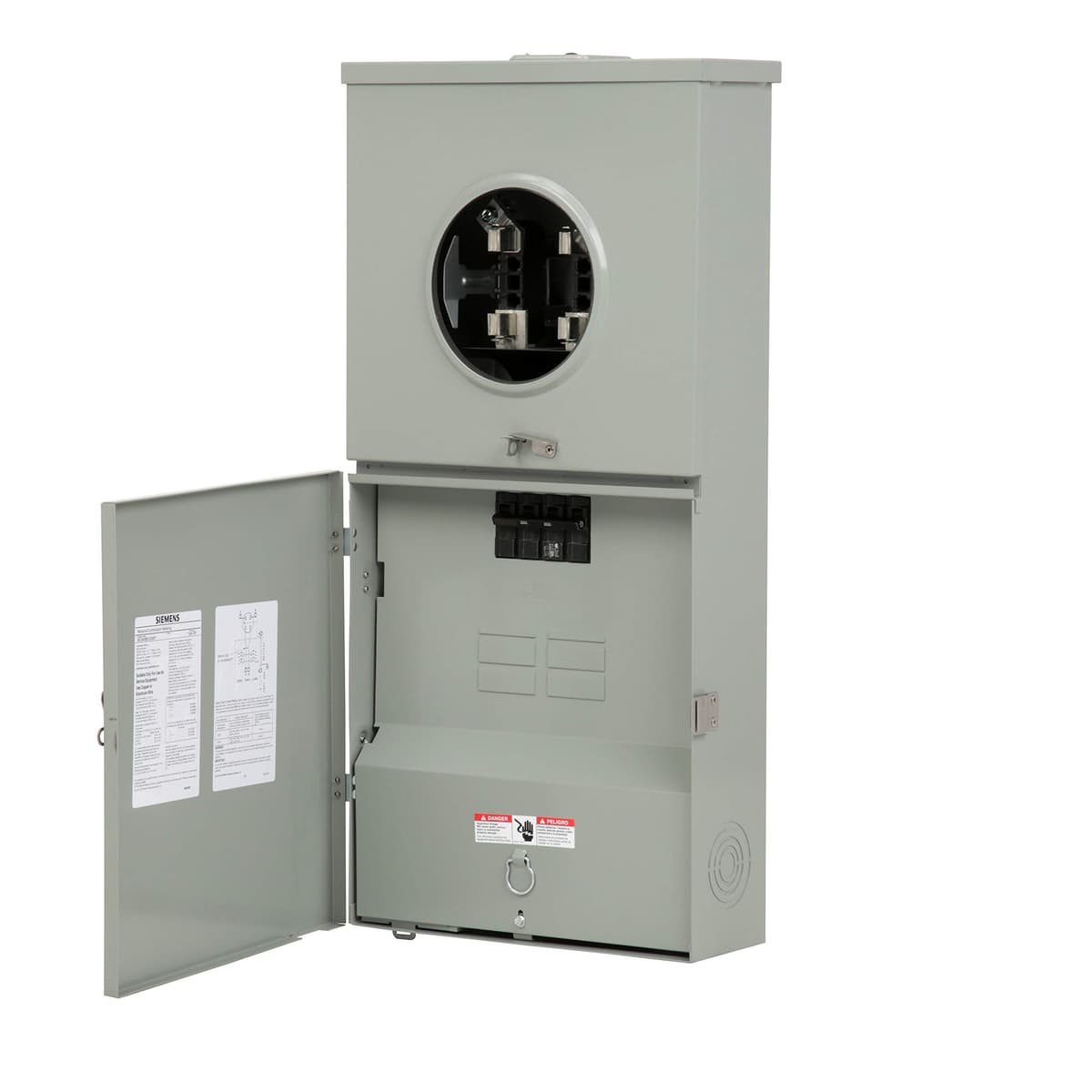 Siemens MC0408B1200RT Combinación de medidor 4 espacios 8 circuitos 200A con tapa sin anillo