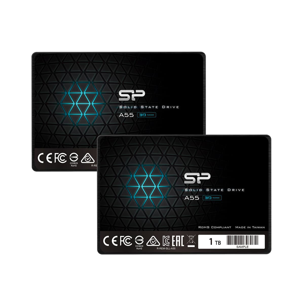 Silicon Power Pack x2 SSD 1TB A55 SATA III 2.5" 7mm con SLC Cache S2001TBSS3A55S25AD