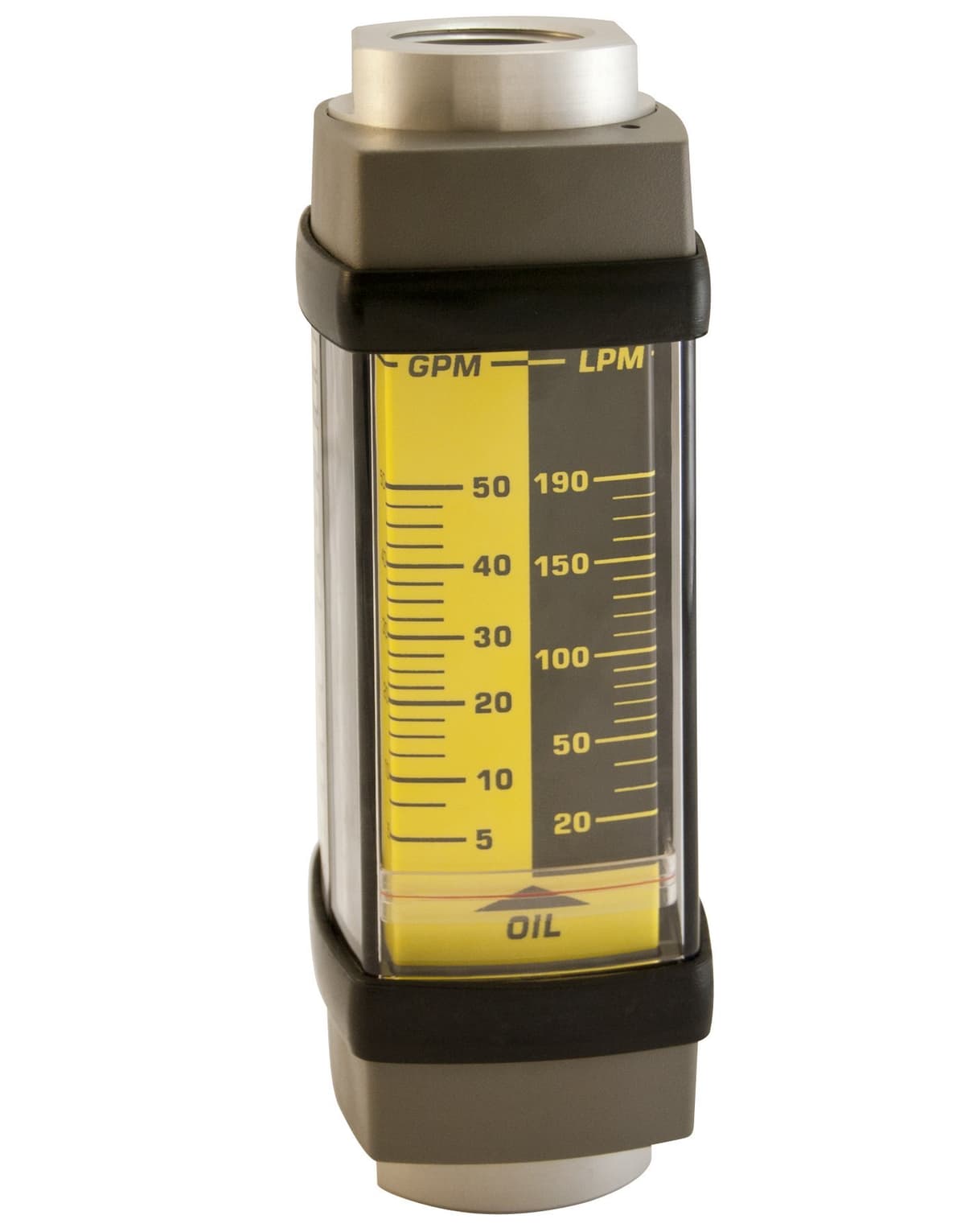 Medidor de flujo Hedland H761A-050, aluminio, 5-50 gpm, 1" NPT hembra