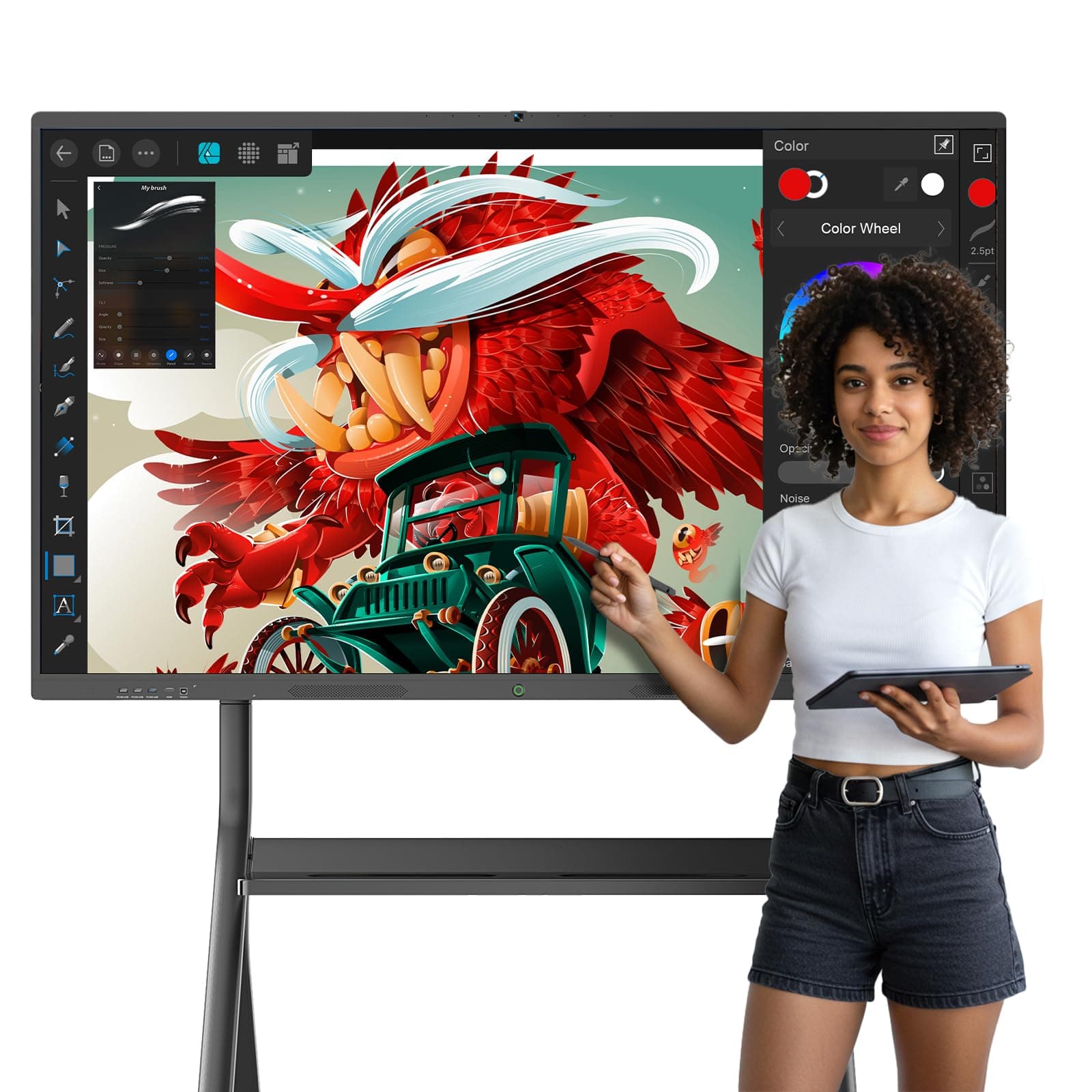 JASZDOT 65'' Smart Board 4K UHD Touchscreen Interactivo con Android 13 para aula y oficina 65 inch Smart Board