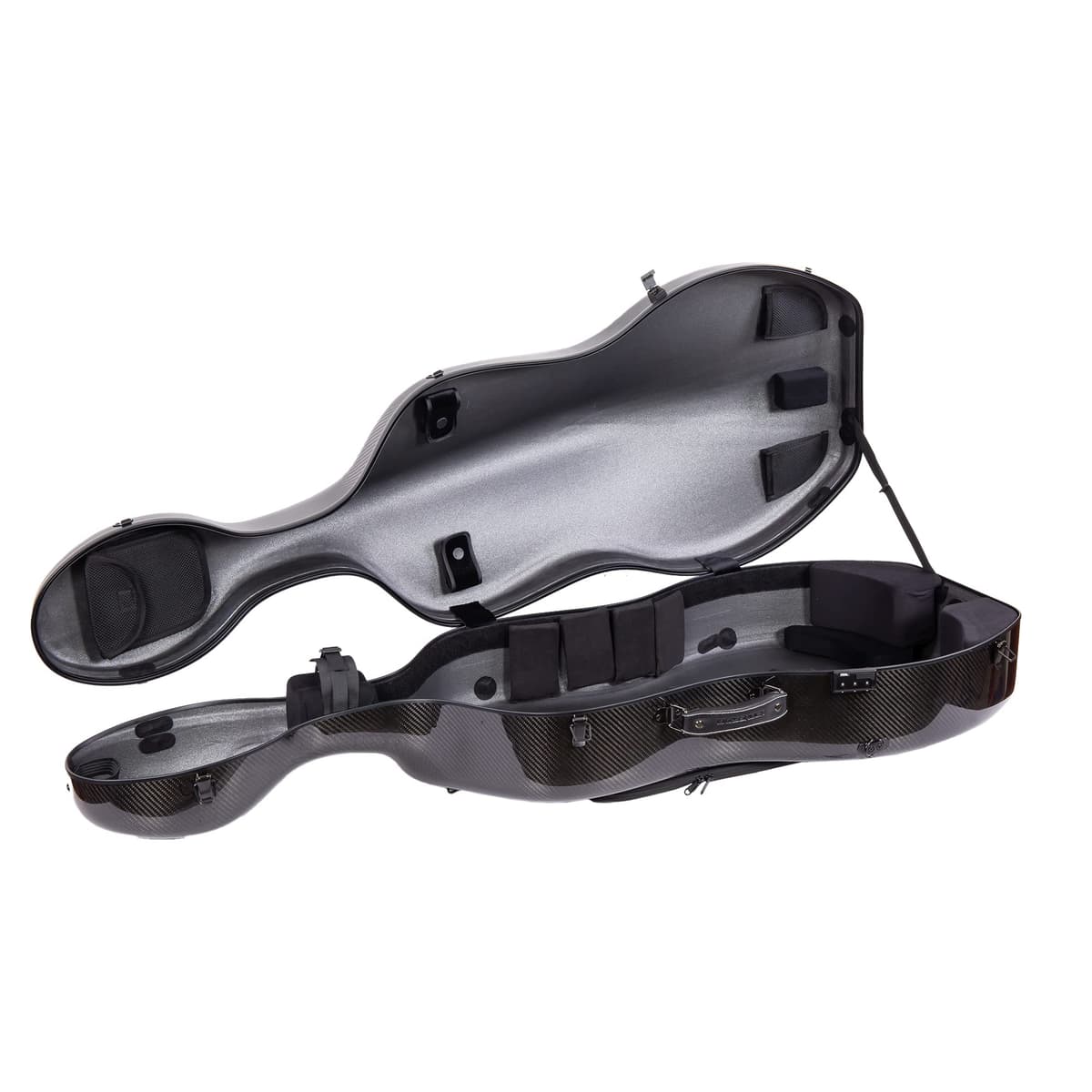 Crossrock CRF6000CEFBK Funda Profesional 3K Twill Carbon Fiber para Cello 4/4, Negro