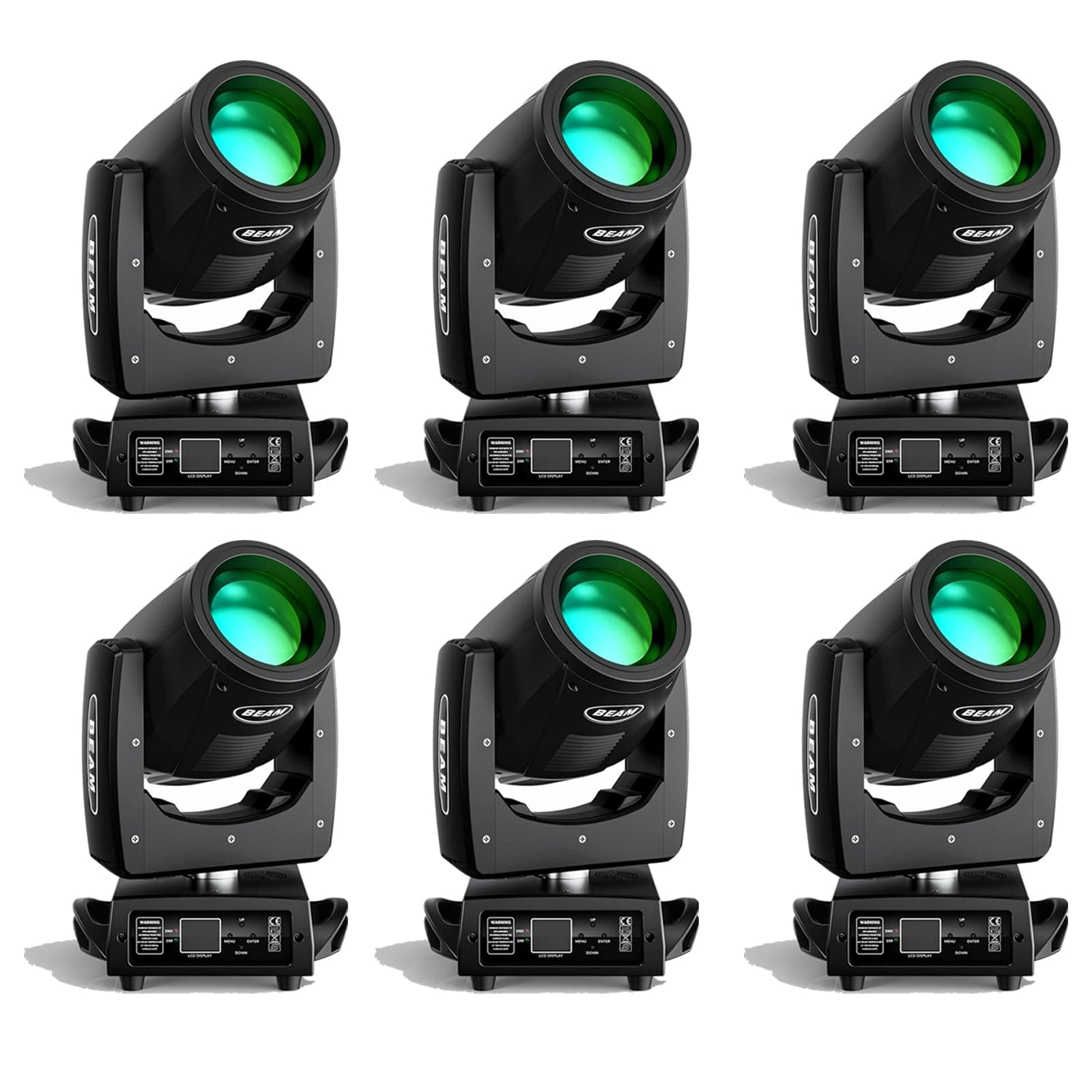HOLDLAMP Pack 6 Moving Head 7R 230W, 16 prismas, 13 colores, 14 patrones ZQ02042US