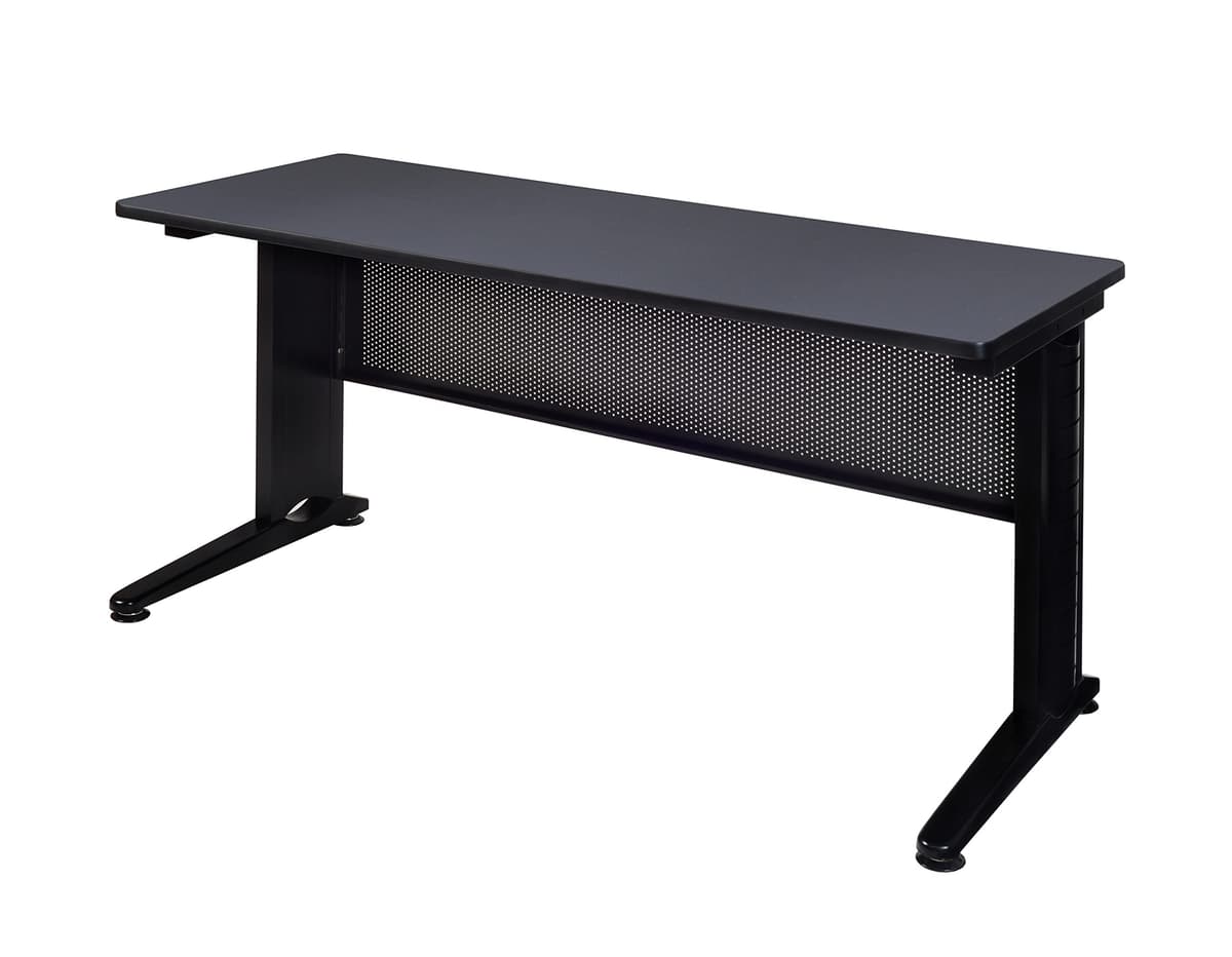 Regency Fusion Mesa de capacitación 60" x 24" color gris, con gestión de cables integrada MFTT6024GY