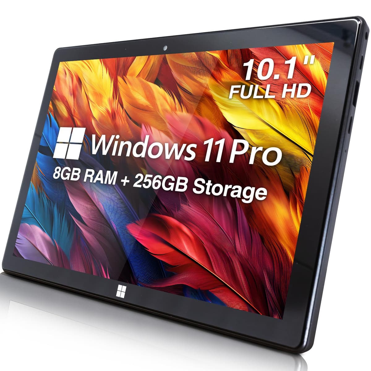 Fusion5 Construida en EE. UU. Tableta PC Windows 11 Professional 10, 1” Full HD - 8GB RAM 256GB SSD, Ultra delgada, Intel Quad-Core, Tableta Windows de 10 pulgadas, USB, HDMI - Garantía completa de 2 años con daño accidental FWIN232 PLUS FHD N5