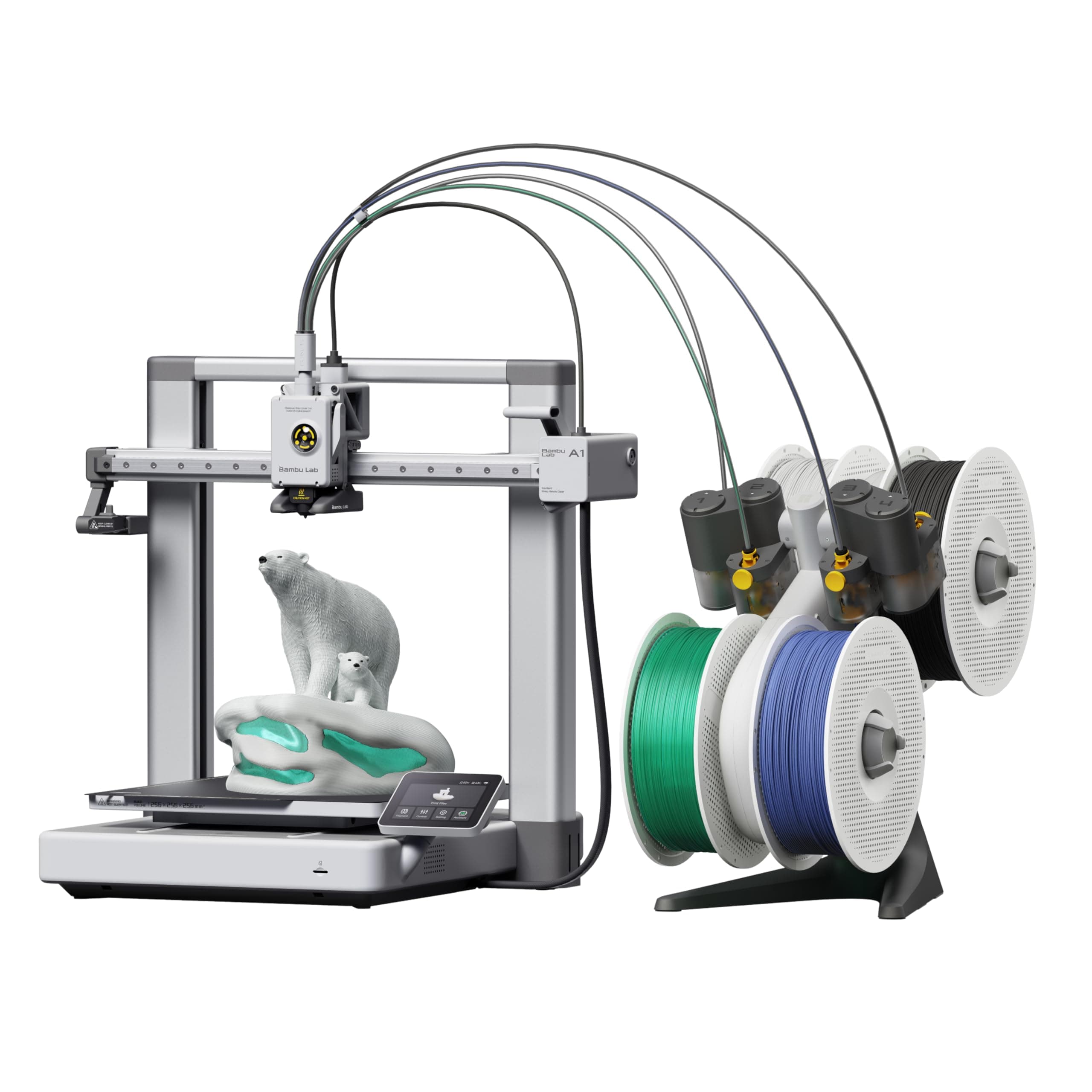 Bambu Lab A1 Combo Impresora 3D con AMS lite, Multi-Color, Alta Velocidad y Precisión PF002-A+SA005-AU1