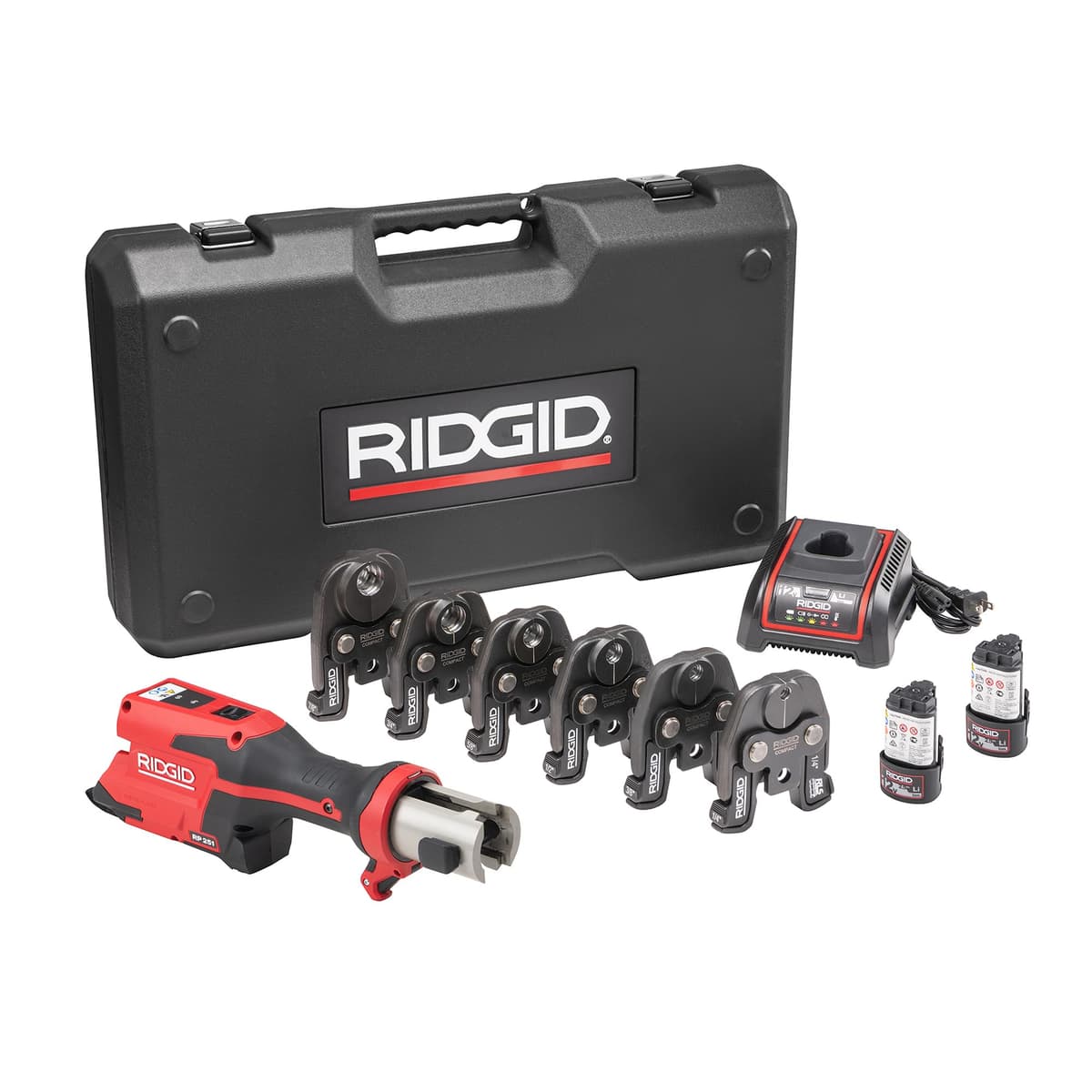 RIDGID 78248 RP 251 Compact Press Tool Battery Kit con RLS Jaws (1/4" a 7/8")