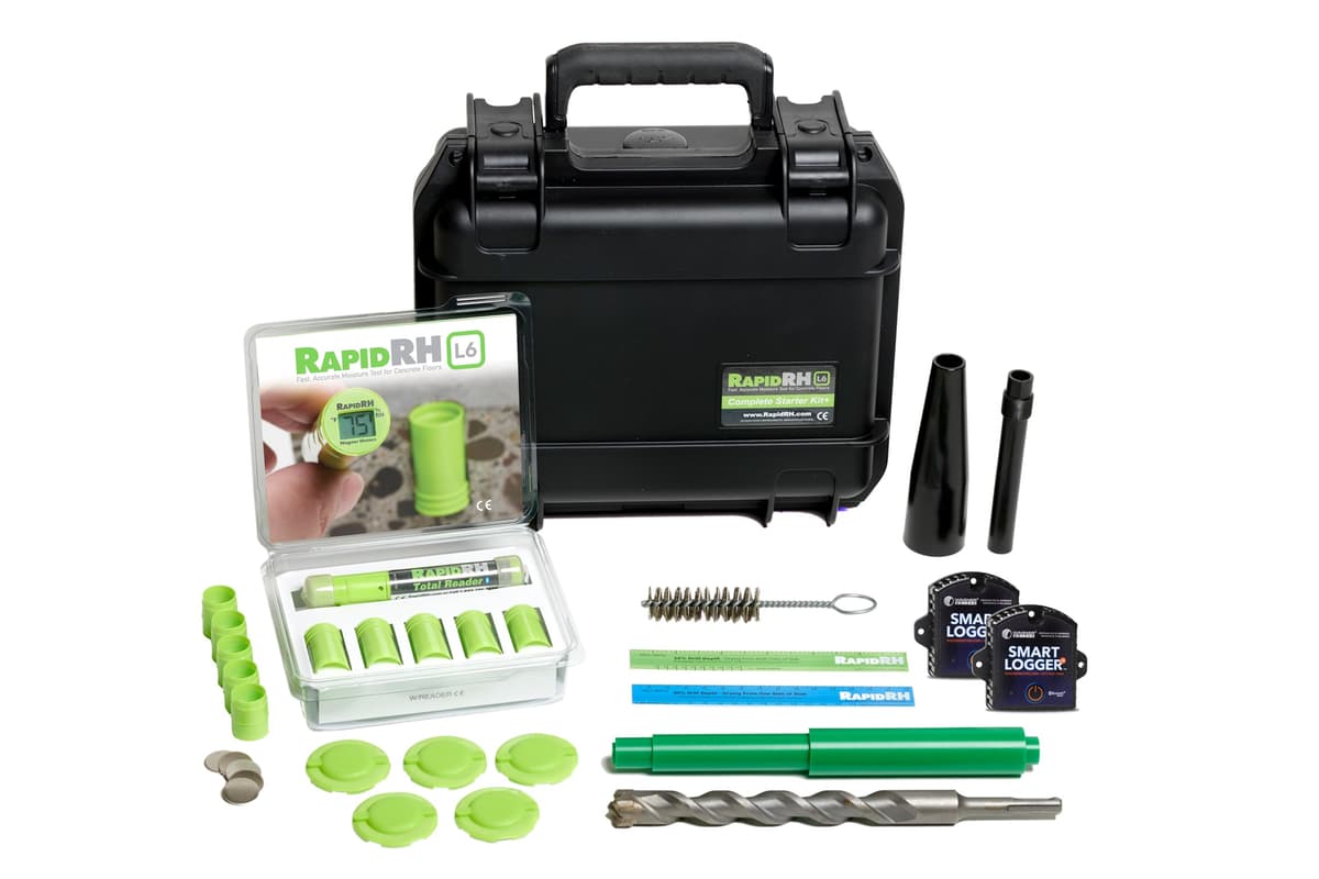 Wagner Meters Rapid RH L6 Starter Kit+ (Celsius) - Kit inicial para medición de humedad en concreto ASTM F2170 Rapid RH L6 Family