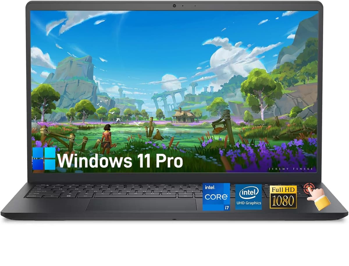Dell Laptop empresarial de 15" con pantalla táctil (2025) - Pantalla táctil FHD de 15.6", Intel i7-1355U de 10 núcleos, Gráficos Intel UHD, Wi-Fi 6, Copilot AI, USB-C, 64 GB RAM, 2 TB SSD Dell Inspiron 15