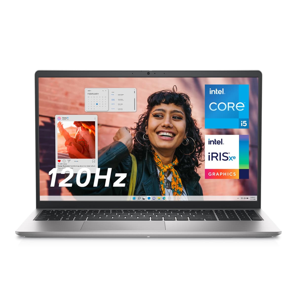 Dell Inspiron 3530 Laptop - Pantalla FHD de 15.6" 120Hz, Procesador Intel Core i5-1334U, 16GB RAM DDR4, 512GB SSD, Gráficos Intel Iris Xe, Windows 11 Home, Servicios de Migración - Plata Platino (Aluminio) VHNVC