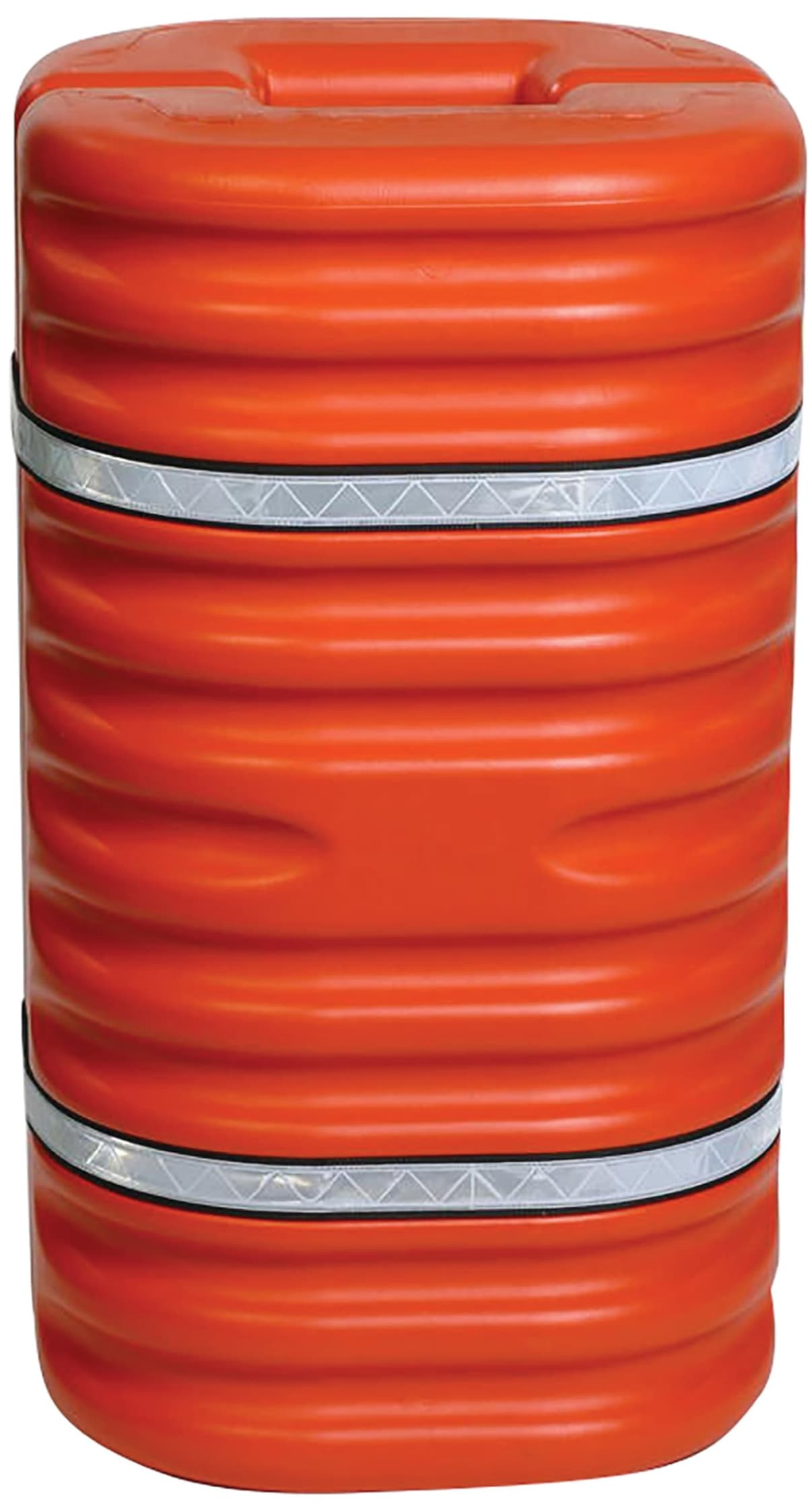 Protector de columna Eagle para columna cuadrada 10", interbloqueable con correas, 24x24x42, HDPE, naranja 1710OR