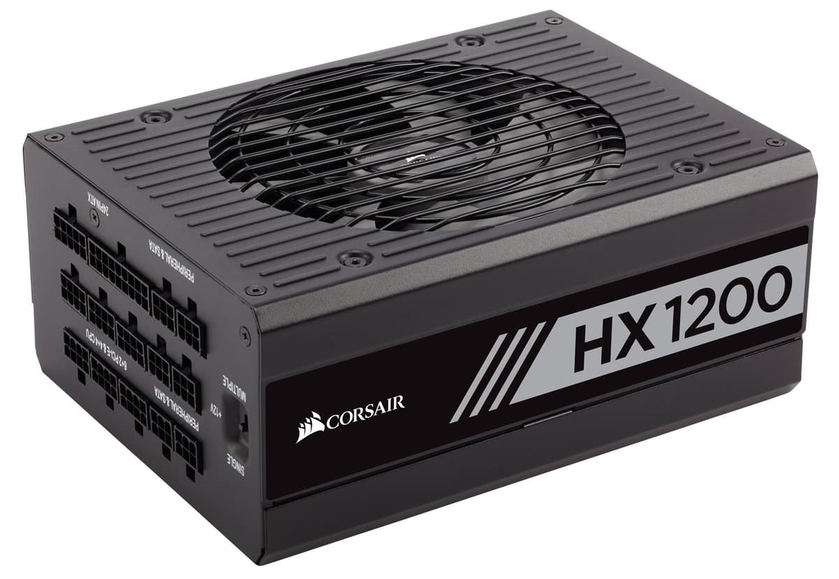 Corsair Serie HX, HX1200, Fuente de Poder 1200W, Totalmente Modular, Certificada 80+ Platinum, Modelo: CP-9020140-NA
