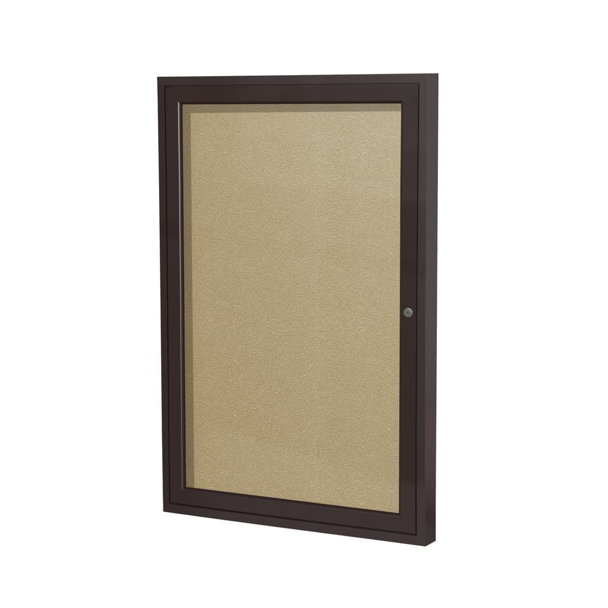 Ghent PB13624VX-181 Tablón cerrado vinyl 36" x 24" con marco bronce y cerradura