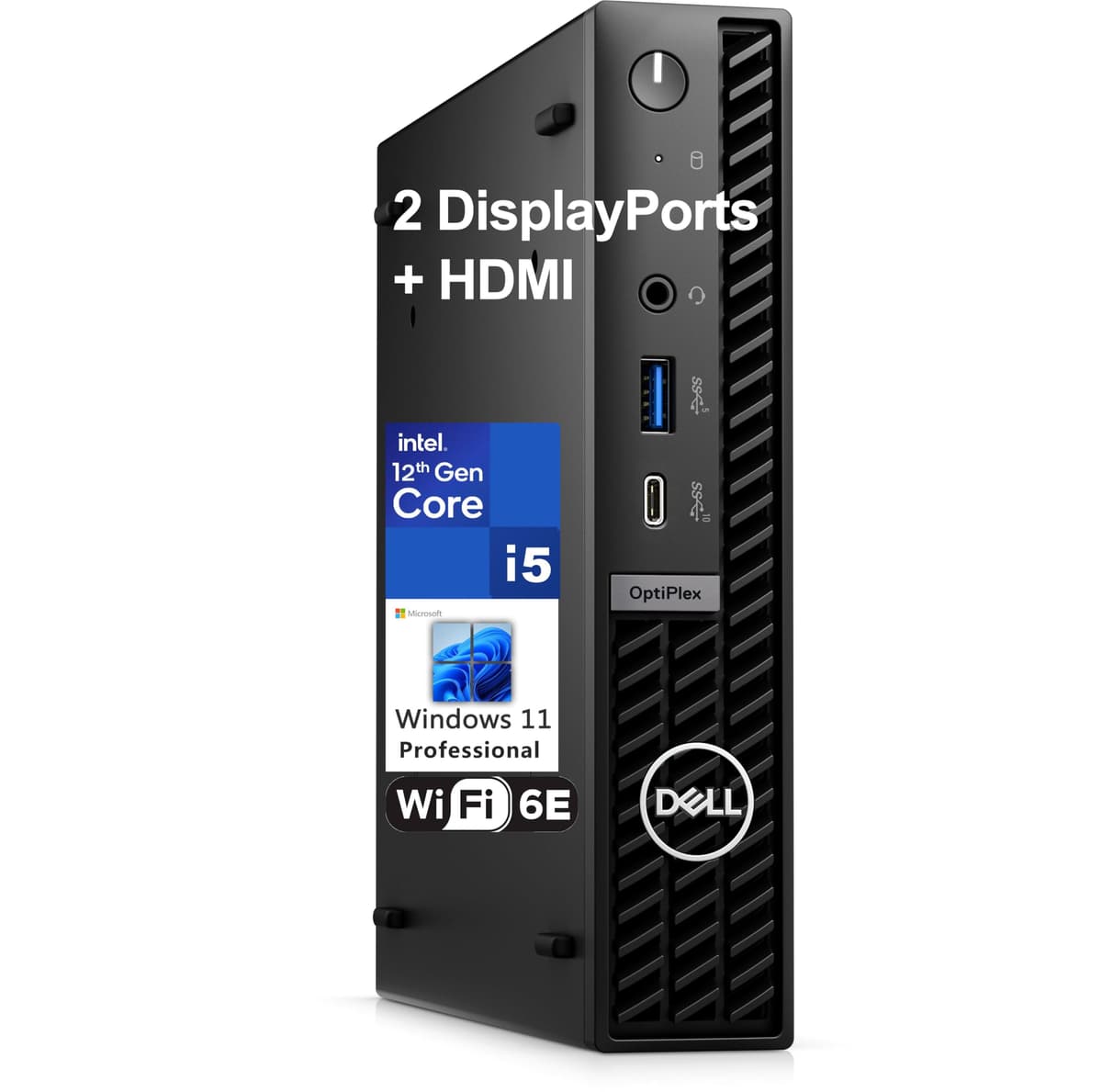 Dell OptiPlex 7020 MFF Mini PC con Intel Core i5-14500T, 32GB DDR5, 2TB PCIe SSD, Wi-Fi 6E, Windows 11 Pro