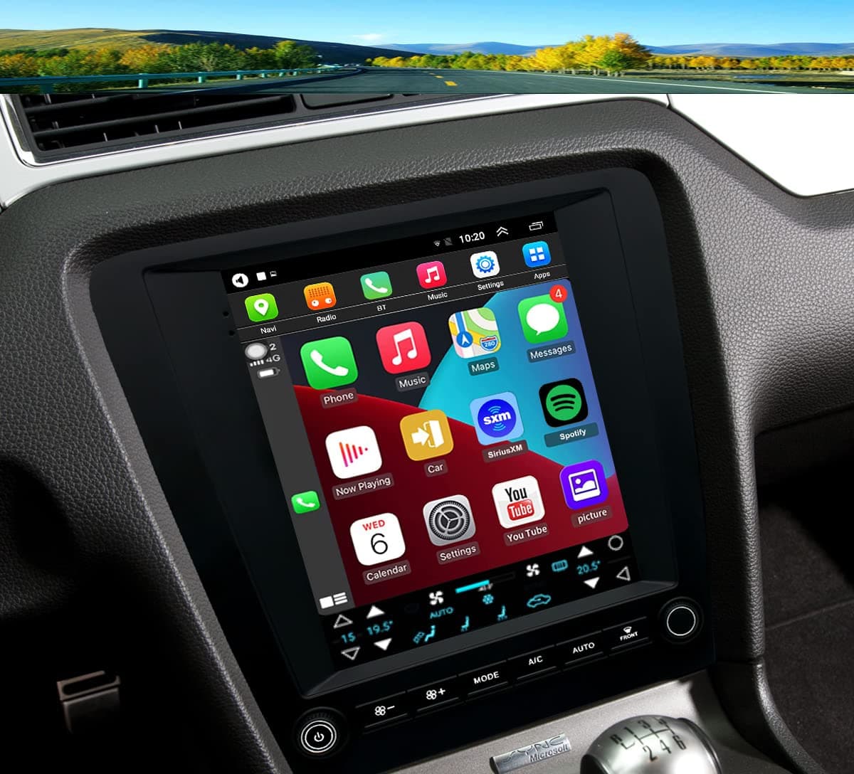 Topdisplay Radio Android 9.7" Reemplazo para Ford Mustang 2010-2014 con CarPlay Inalámico y Cámara