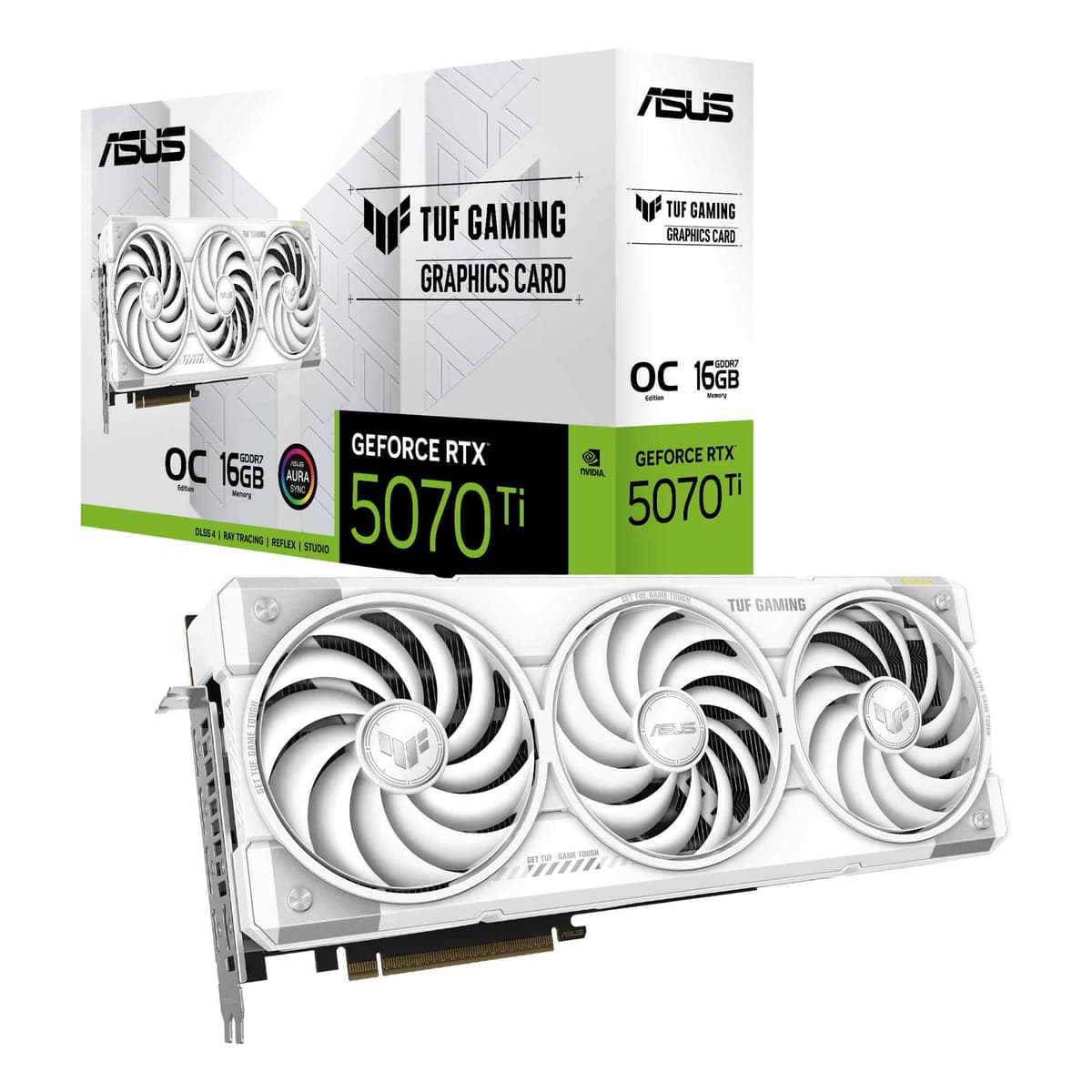 ASUS TUF Gaming GeForce RTX 5070 Ti 16GB GDDR7 White OC Edition 90YV0MD3-M0NA00