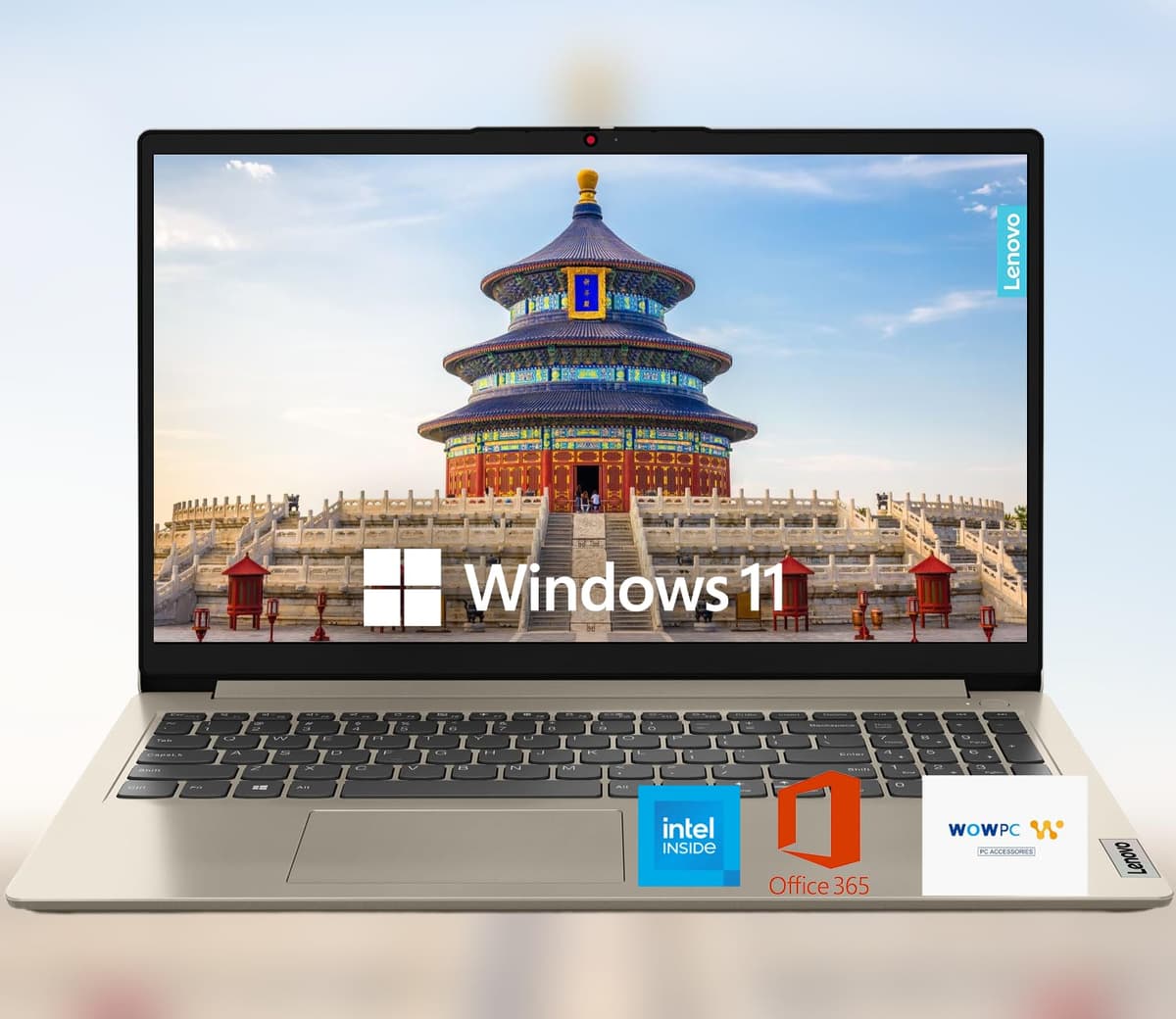 Lenovo IdeaPad 15.6" HD con recubrimiento antirreflejo + 1 año de Microsoft 365, 36 GB de RAM, SSD de 1.1 TB, Windows 11 Home, hasta 9.5 horas de batería, procesador Intel, Wi-Fi 6, HDMI, USB-C, lector de tarjetas SD, con USB WOWPC