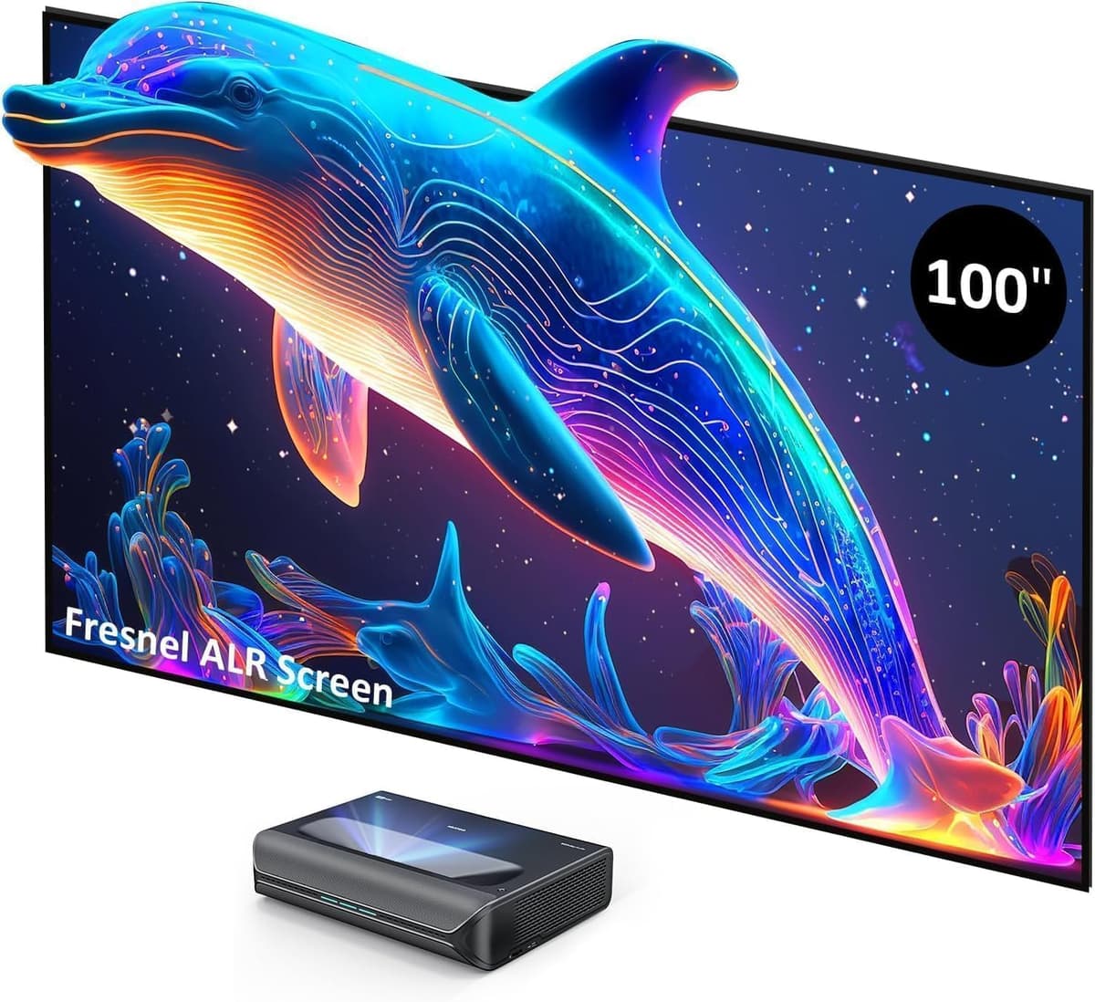 NexiGo Aurora Pro 4K Laser TV con pantalla Fresnel ALR 100" (versión actualizada) PJ92