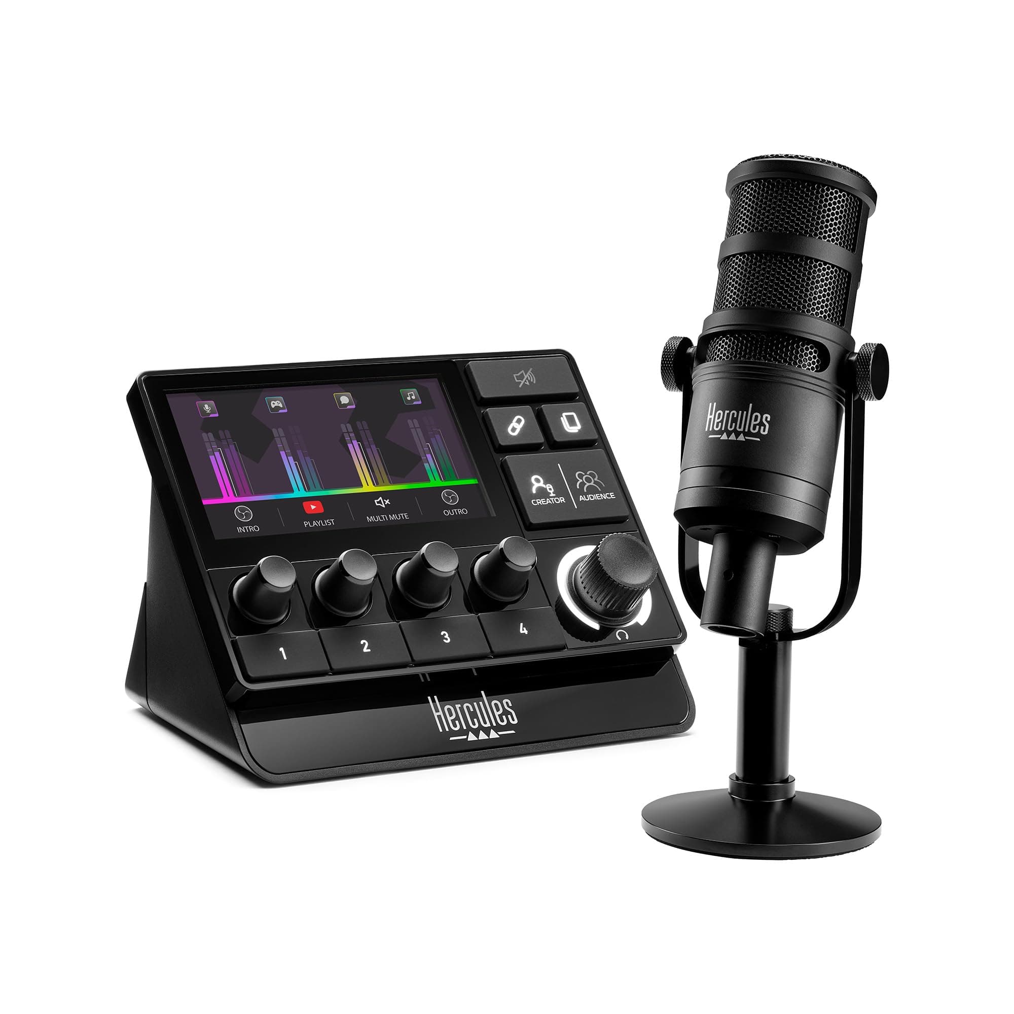 Hercules Stream Essentials Kit con Stream 200 y Micrófono HXD-700 XLR 4781070