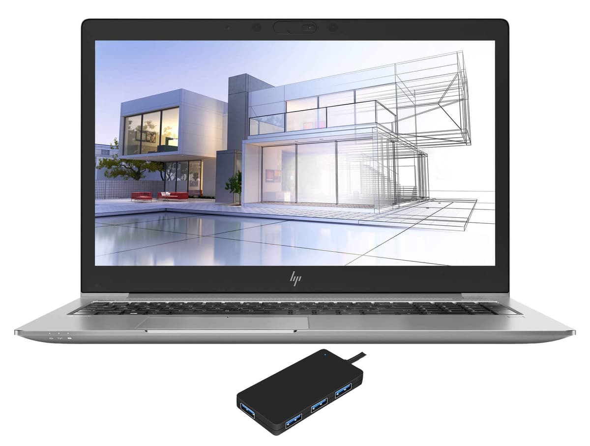 HP ZBook 15u G5 Estación de Trabajo Portátil (Intel i7-8650U 4 núcleos, 32GB RAM, 512GB SSD PCIe, Intel UHD 620, 15.6" Full HD, Bluetooth, Webcam, 1x USB 3.1, Windows 10 Pro) (Reacondicionado) 5FE11UC#ABA