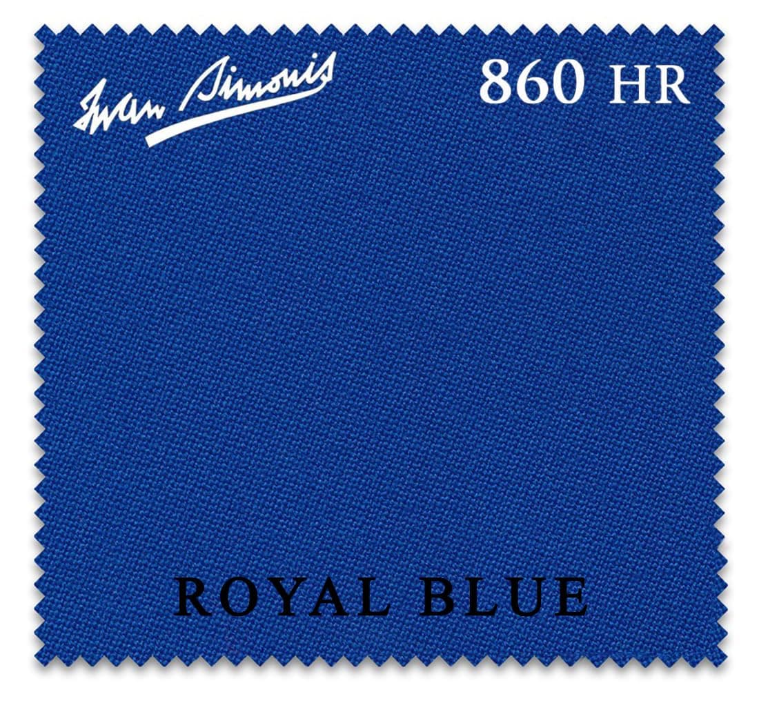 Billiard City Simonis 860HR tela para mesa de billar 10 ft - Royal Blue, rieles pre-cortados