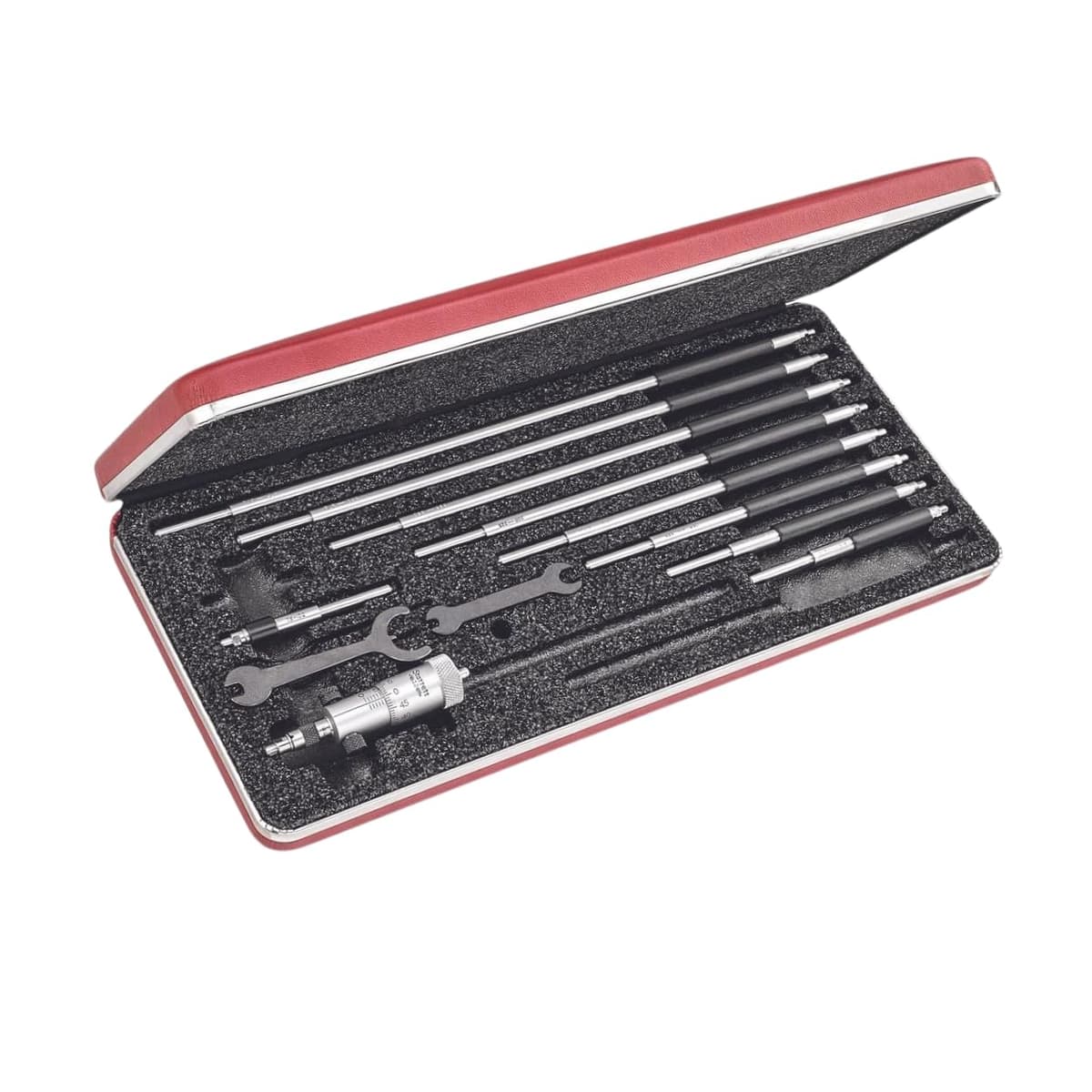 Starrett 124MBZ Juego de Micrómetros Internos de Barra Sólida 50-300mm (.01mm) - 10 Piezas