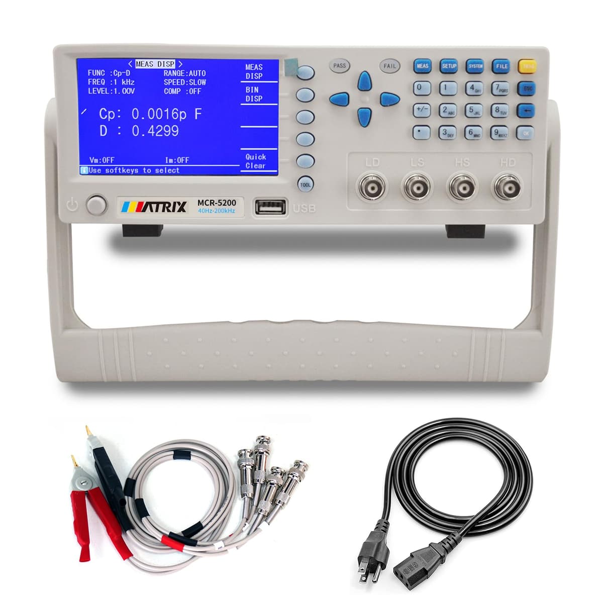 MATRIX MCR5200 Benchtop LCR Meter 40Hz-200kHz 0.1%
