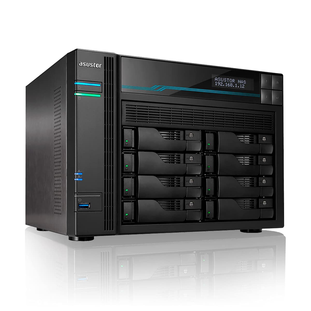 Asustor Lockerstor 8 AS6508T NAS 8 bahías Quad-Core 2.1GHz M.2 NVMe 8GB DDR4 (sin discos)