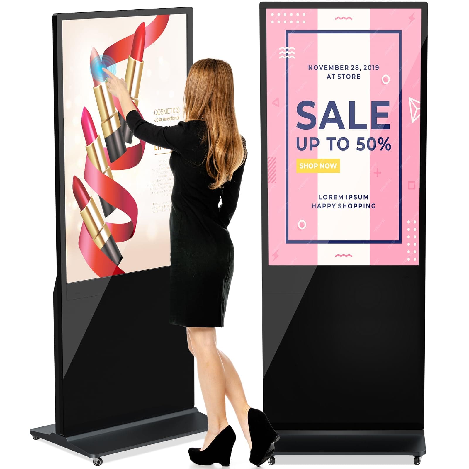 HLEC 43'' Señalización Digital Interactiva 4K Touchscreen, Android, CMS, HDMI/USB, WiFi (4+64G) CS20-SG01-TS43"