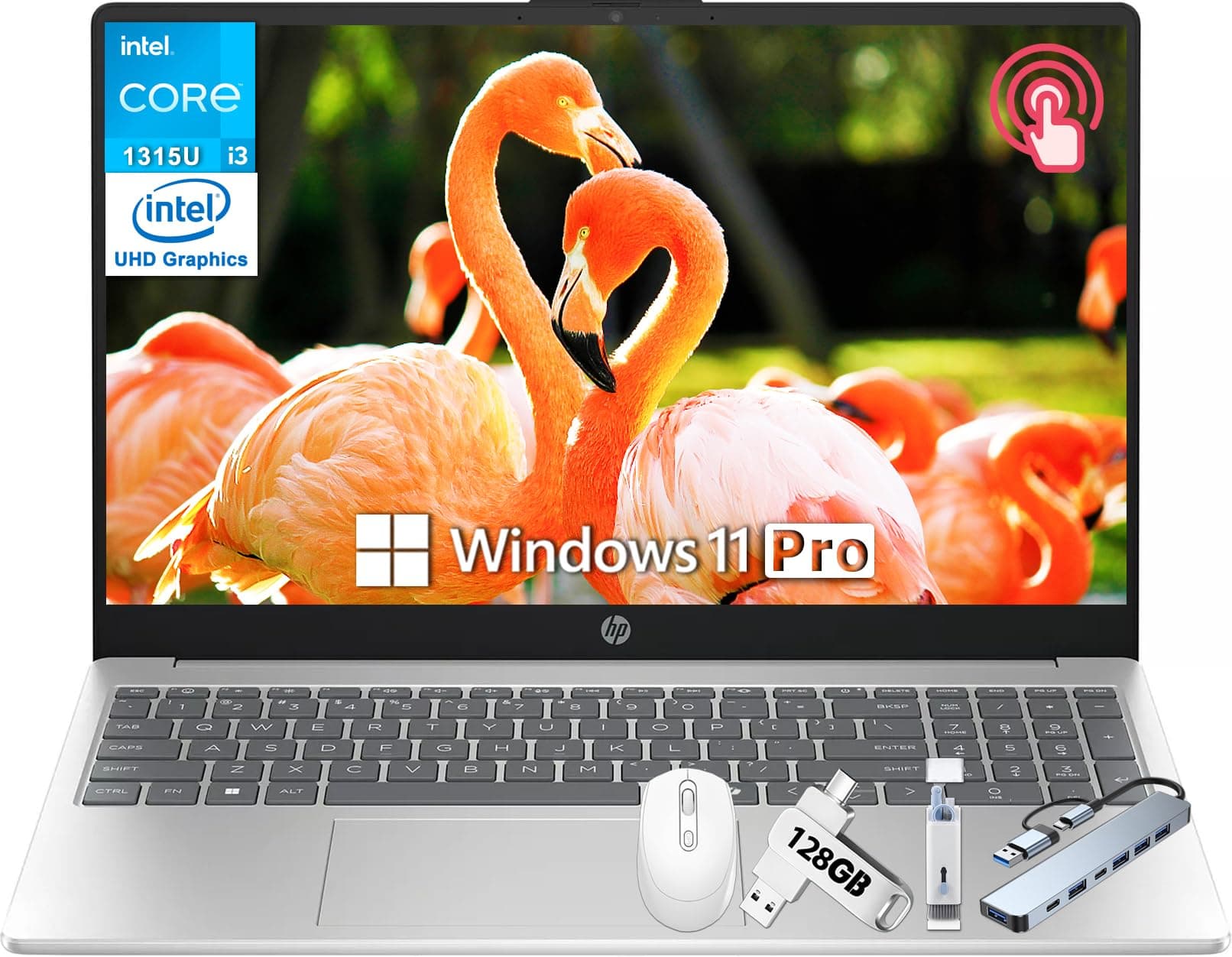 HP 15.6" Touchscreen Business Laptop, Intel i3-1315U, 32GB RAM, 2TB SSD, Windows 11 Pro hp laptop