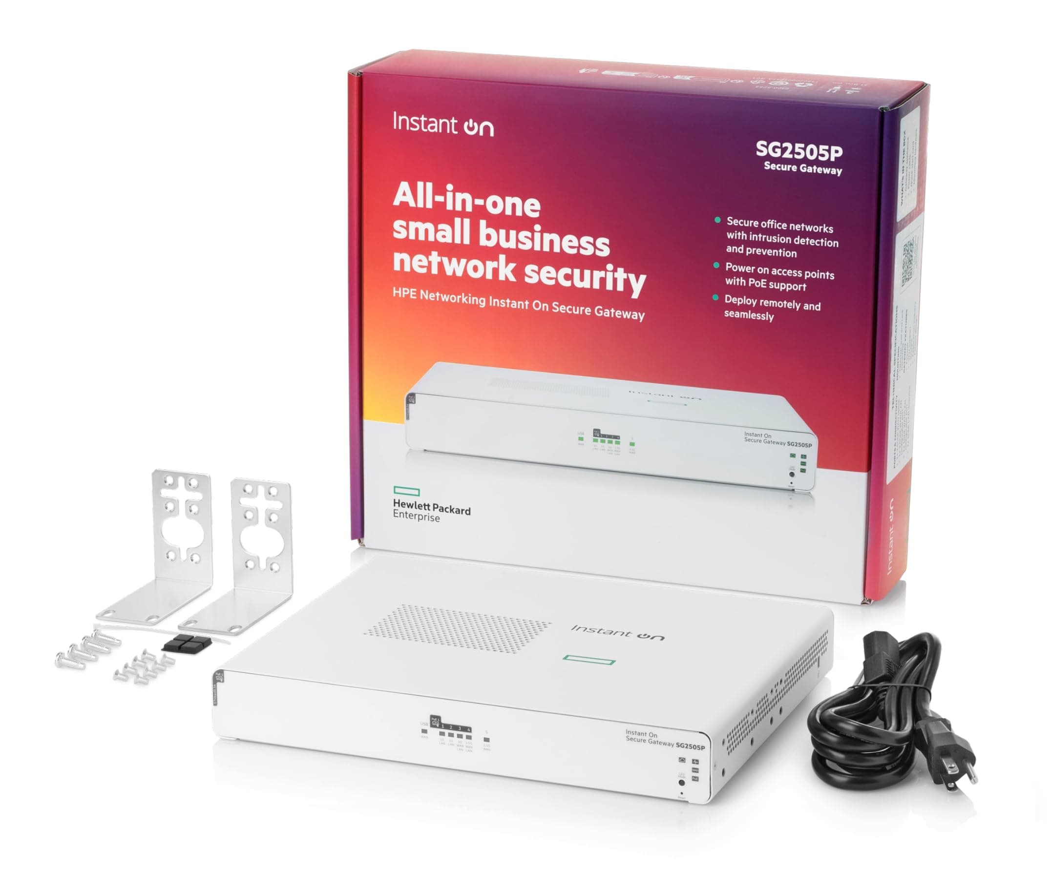 Hewlett Packard Enterprise HPE Instant On Secure Gateway SG2505P puerta de enlace gestionada con PoE y puertos 2.5G/1G (S0G34A#ABA)