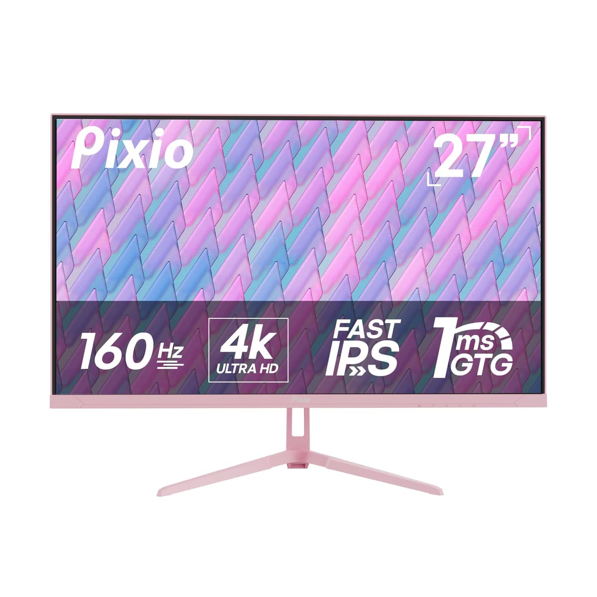 Pixio PX27U Wave Pink 27" 4K 160Hz Fast IPS 1ms GTG Monitor ajustable con Adaptive Sync PX27UWAVEK