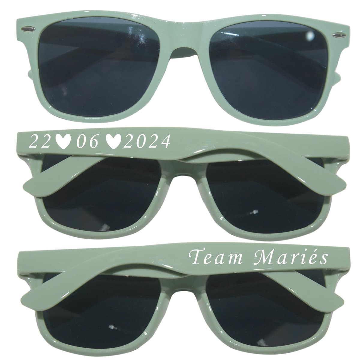 GZLDGIFTS 300PC gafas de sol personalizables para souvenirs de fiesta y bodas (Sage Green)