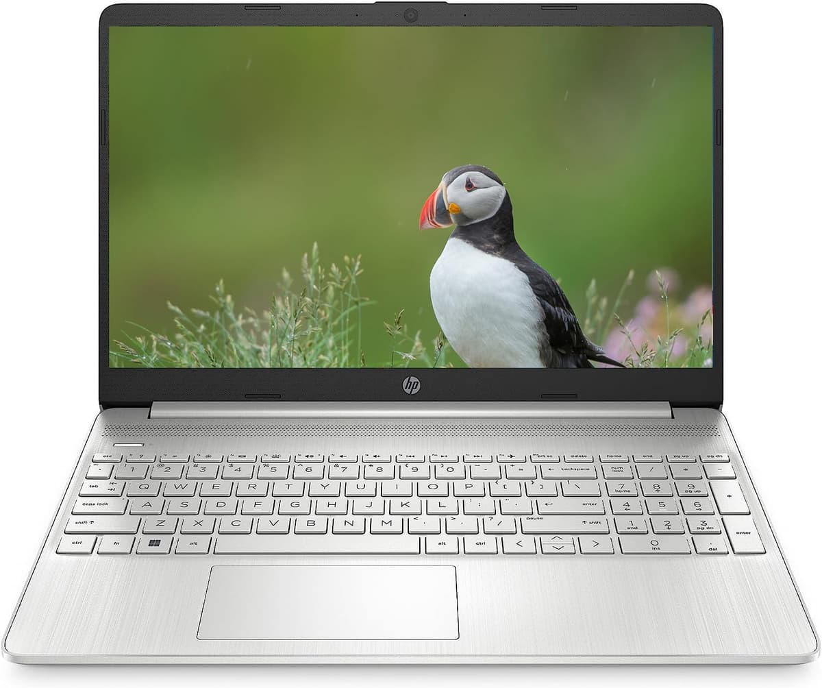 HP 15.6" HD Laptop para Negocios, AMD Ryzen 5 5500U de 6 núcleos (hasta 4.0 GHz), 32 GB RAM, SSD PCIe de 1 TB, USB-A y USB-C, WiFi, Carga rápida, Windows 11 + Accesorio GM