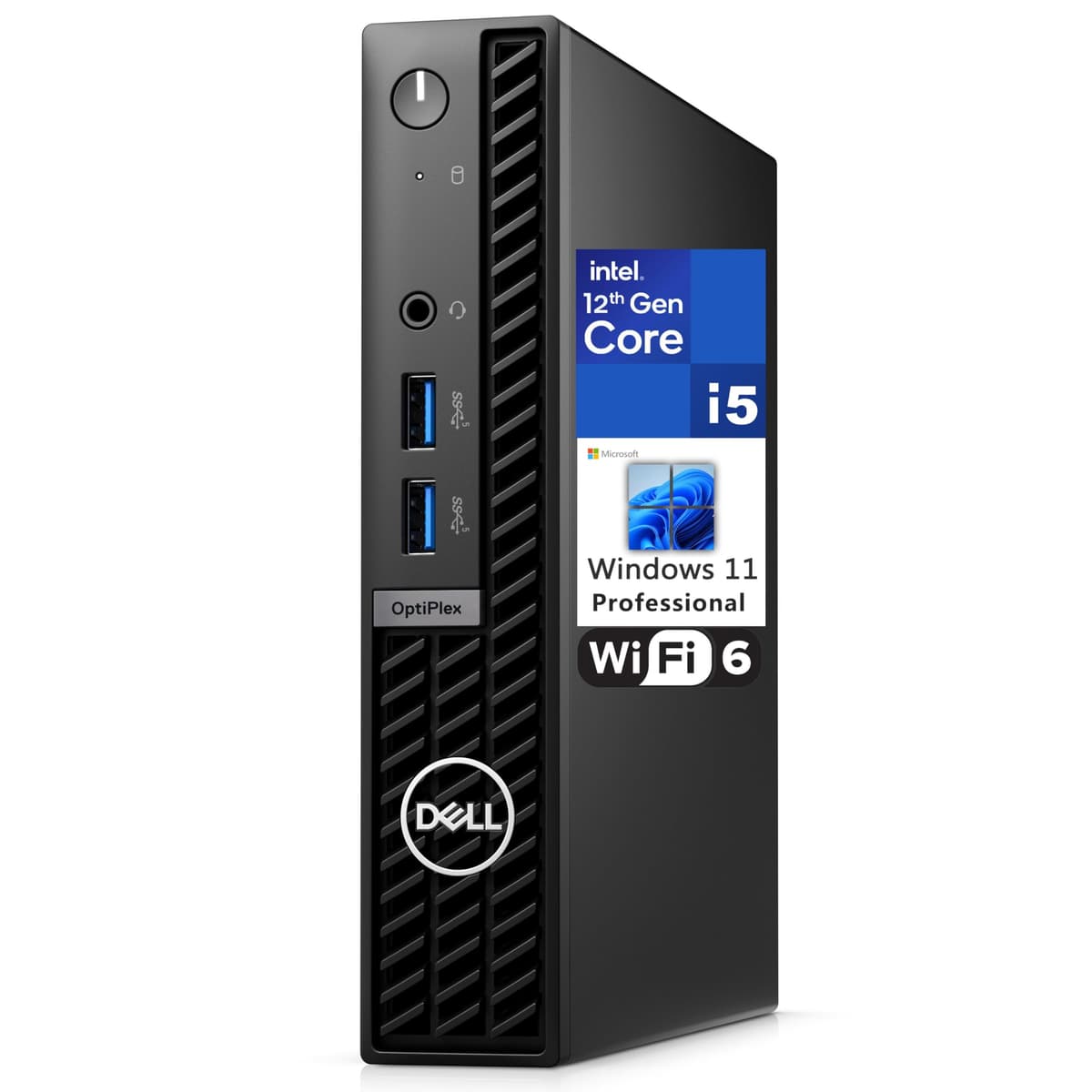 Dell OptiPlex 7010 MFF Micro Form Factor Intel i5-12500T, 64GB RAM, 1TB PCIe SSD, Wi-Fi 6, Windows 11 Pro