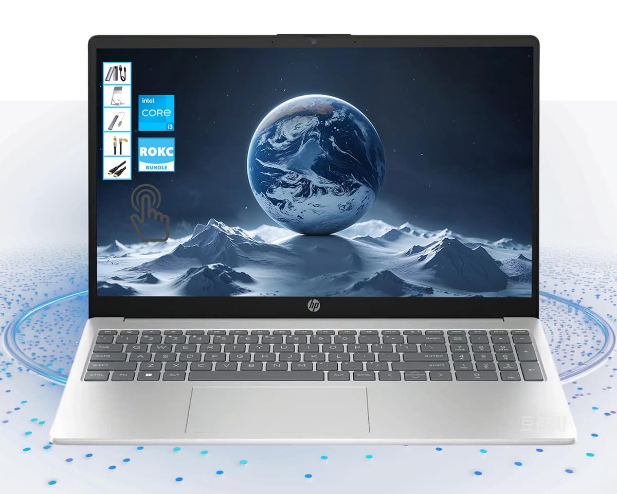 HP 2025 Pavilion 15.6" Touchscreen - Intel Core i3-1215U, 64GB RAM, 2TB SSD + 128GB portátil, Wi-Fi 6E, Windows 11 15-fd0023dx