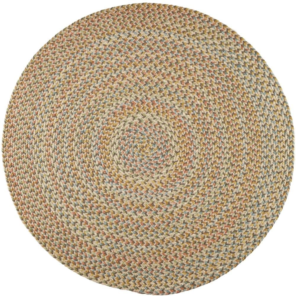 Super Area Rugs Confetti Alfombra Trenzada Indoor/Outdoor - Earth Beige - 7' Round RHO-CY57R084X084