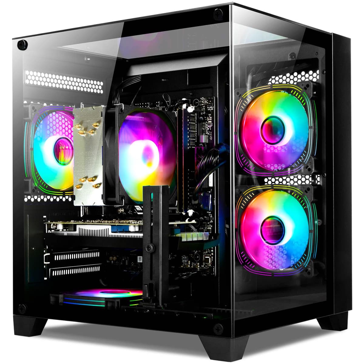 LXZ Gaming Desktop Intel Core i7-14700KF, RTX 4070 12G, 32GB DDR5, 1TB NVMe SSD, Torre (Negro) GeForce RTX 4070