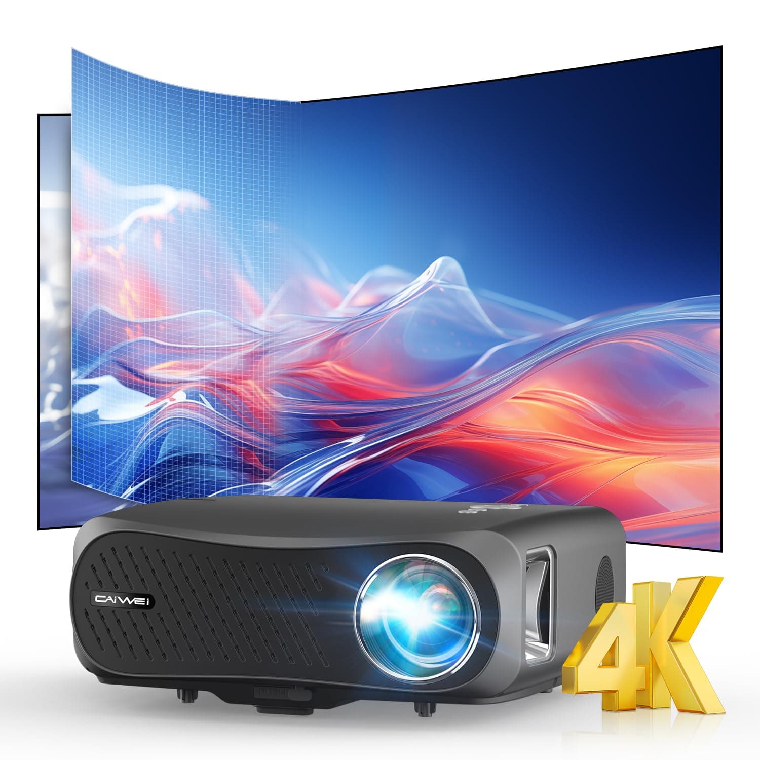 ZCGIOBN A12 Proyector 4K HDR 1600 ANSI con Android TV y enfoque automático