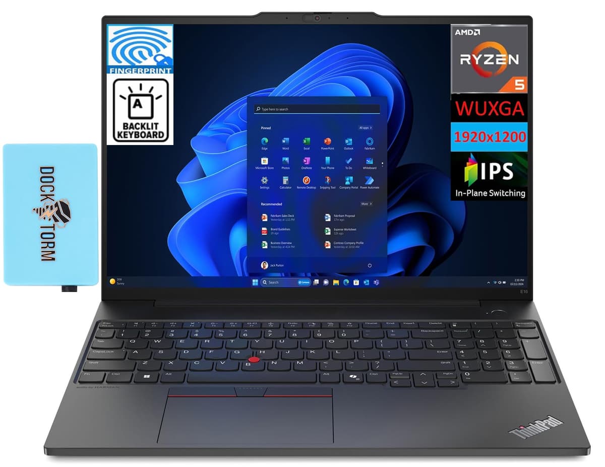 Lenovo ThinkPad E16 (E15 Gen4) 15.6" FHD, AMD Ryzen 5 7530U, 40GB RAM, 1TB SSD, Windows 10 Pro, Negro ThinkPad E15 Gen 4