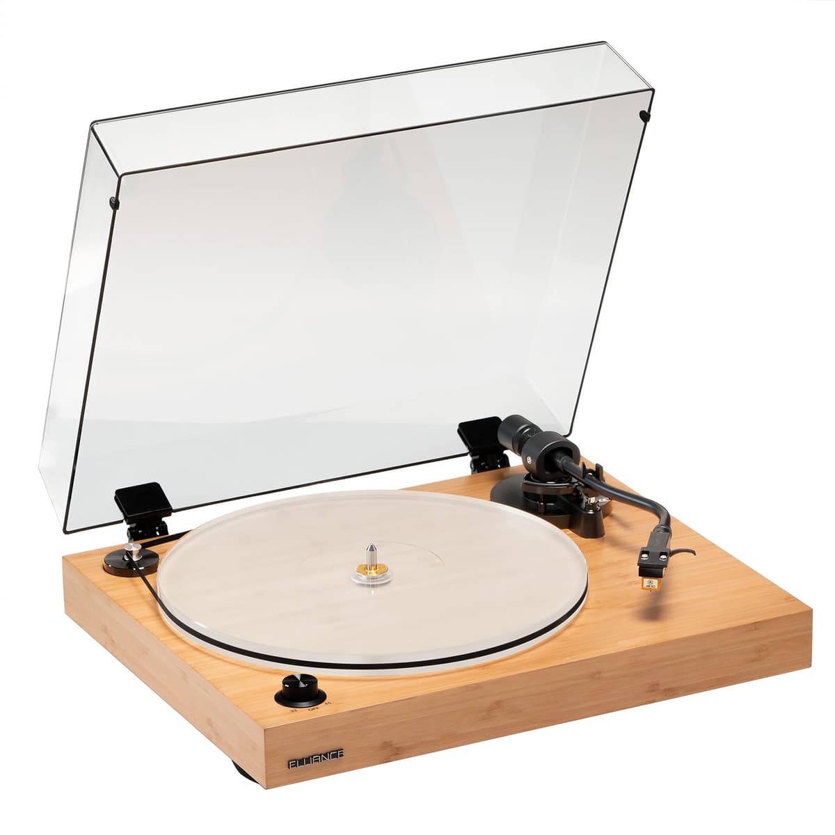 Fluance RT85N Tocadiscos Reference High Fidelity con Nagaoka MP-110, plato acrílico y aislamiento - Lucky Bamboo RT85NB