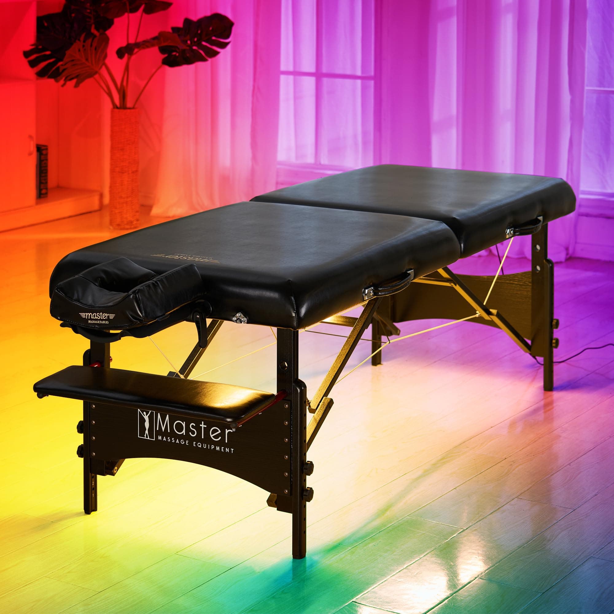 Master Massage Galaxy 30" con Aurora RGB - mesa portátil con iluminación ambiental multicolor