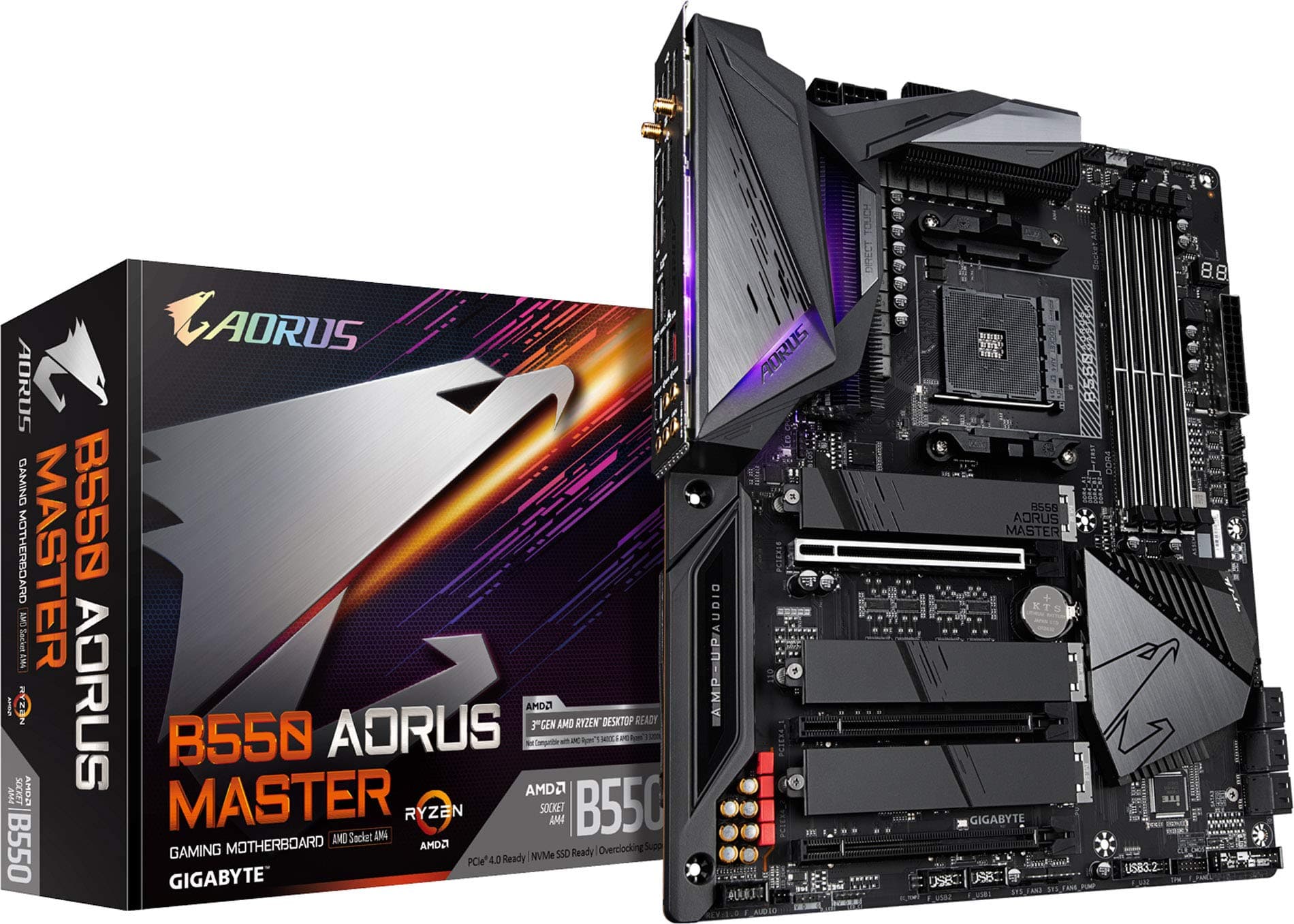 Gigabyte AMD B550 Aorus Master Socket AM4 Placa base ATX DDR4-SDRAM