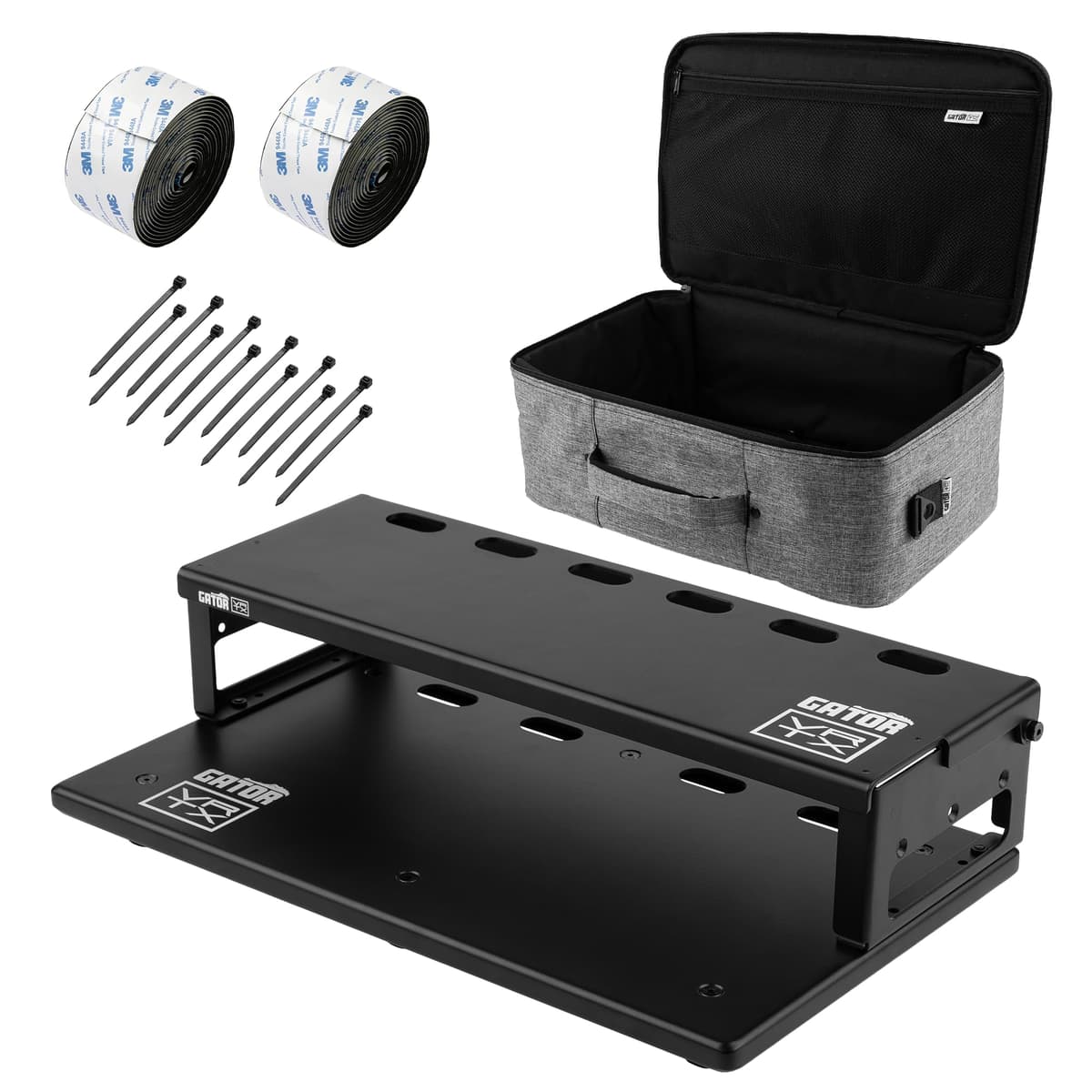 Vertex de Gator Travel Lite Series Pedalboard y Elevador 17" x 10" con Funda Acolchada, (GV-TL1710R1-GB)